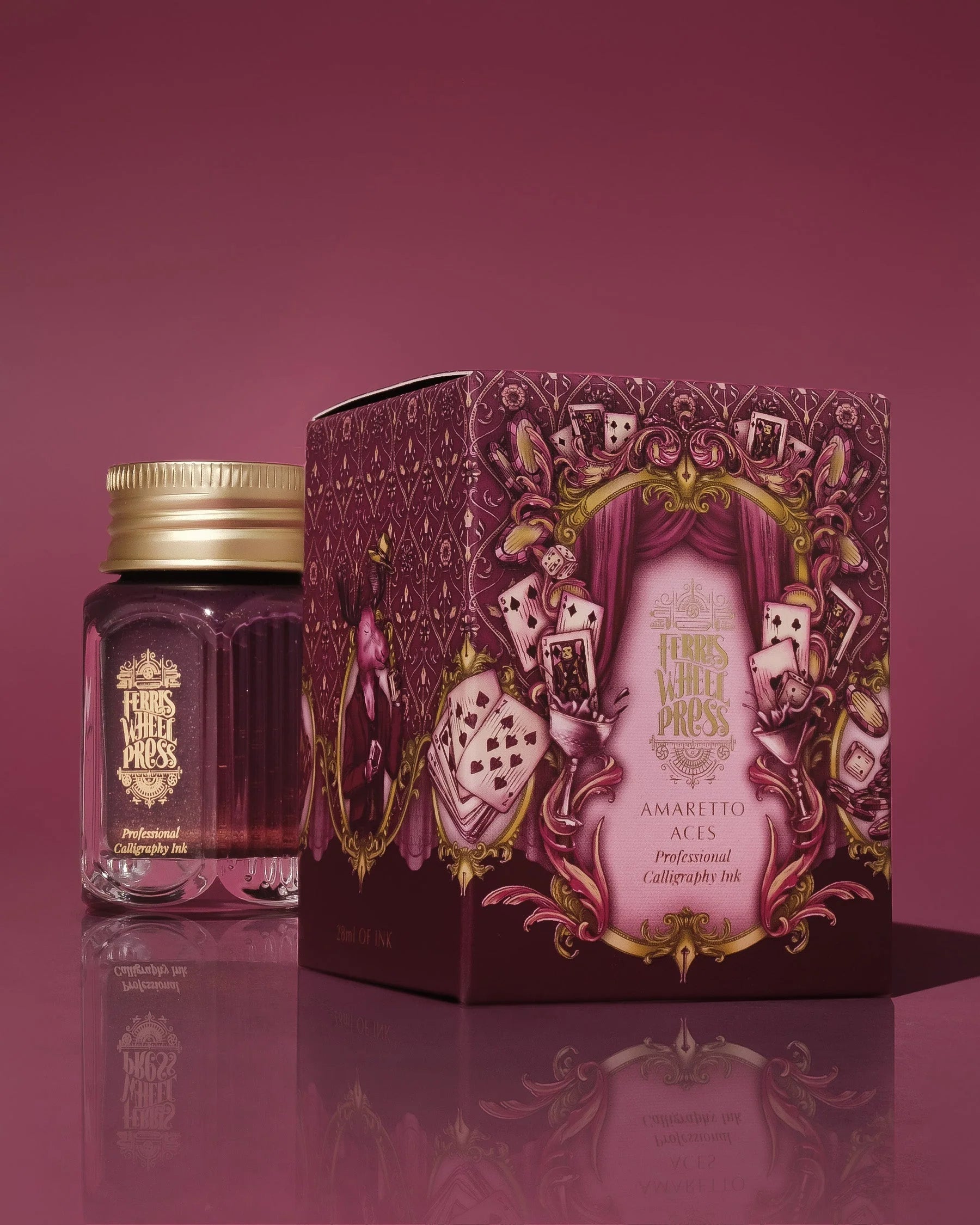 Flacon d'encre FERRIS WHEEL PRESS - Professional Calligraphy Ink - Amaretto Aces (28ml) - 818351005472