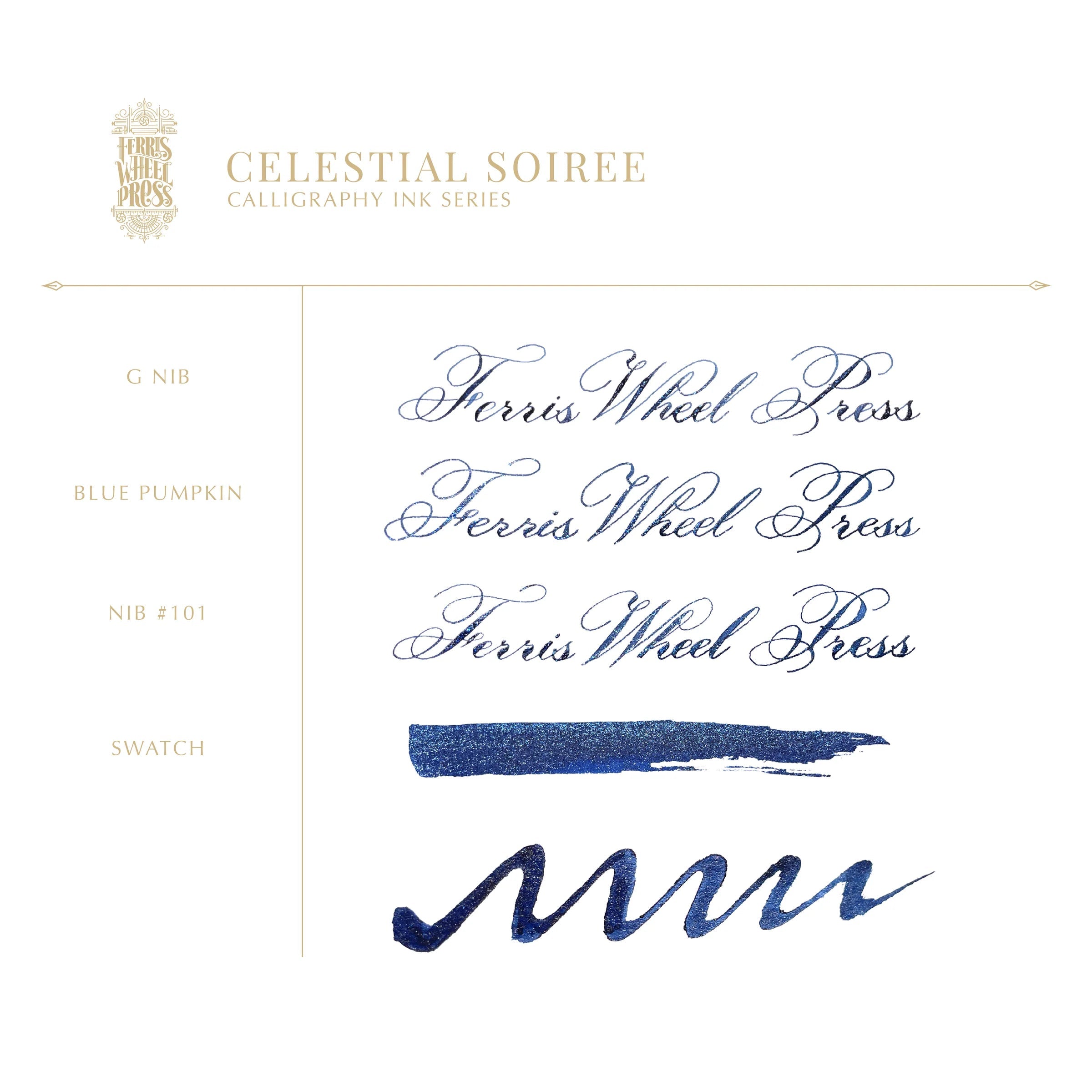 Flacon d'encre FERRIS WHEEL PRESS - Professional Calligraphy Ink - Celestial Soiree - 28 ml - 818351002754