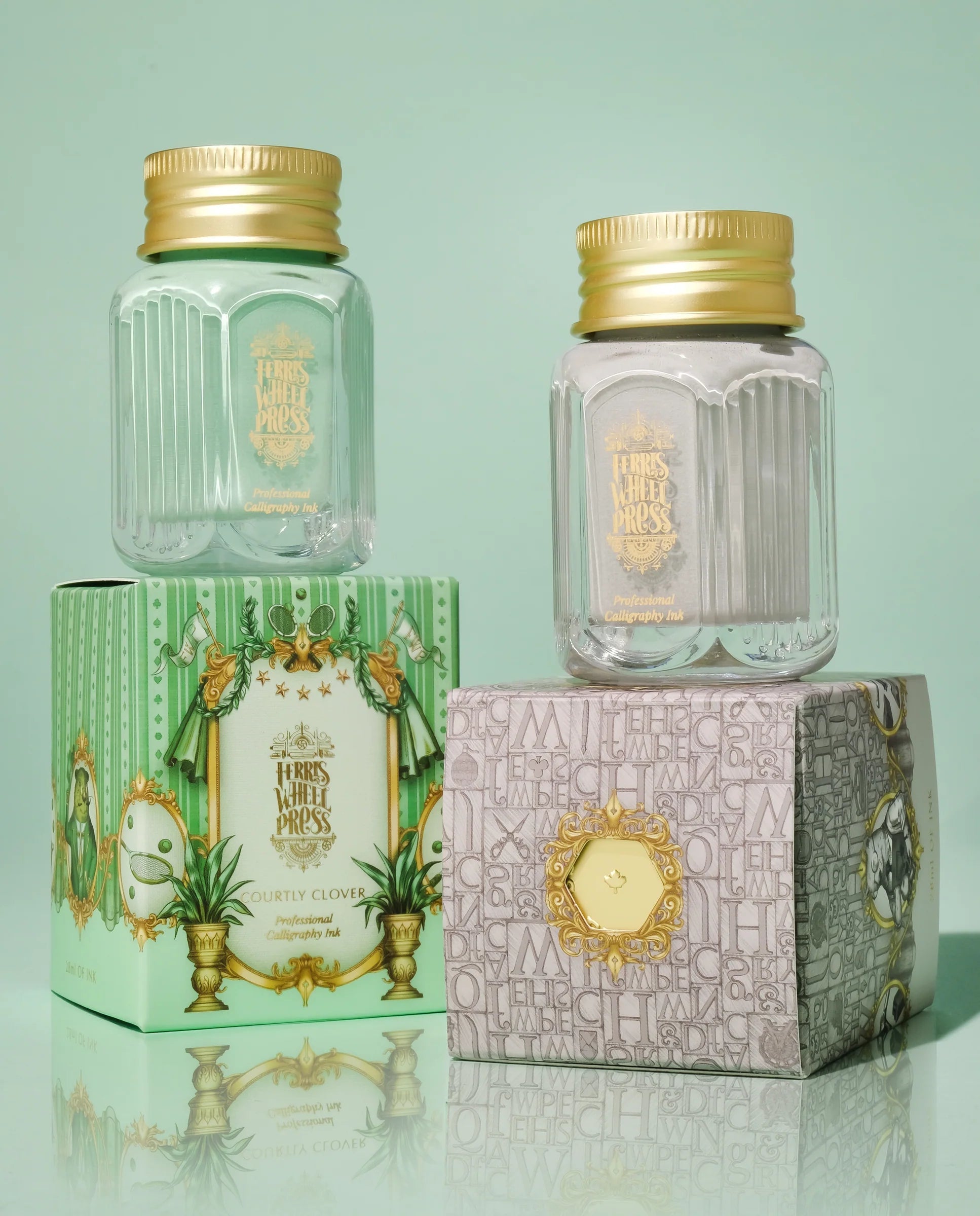 Flacon d'encre FERRIS WHEEL PRESS - Professional Calligraphy Ink - Courtly Clover - 28 ml - 818351003539