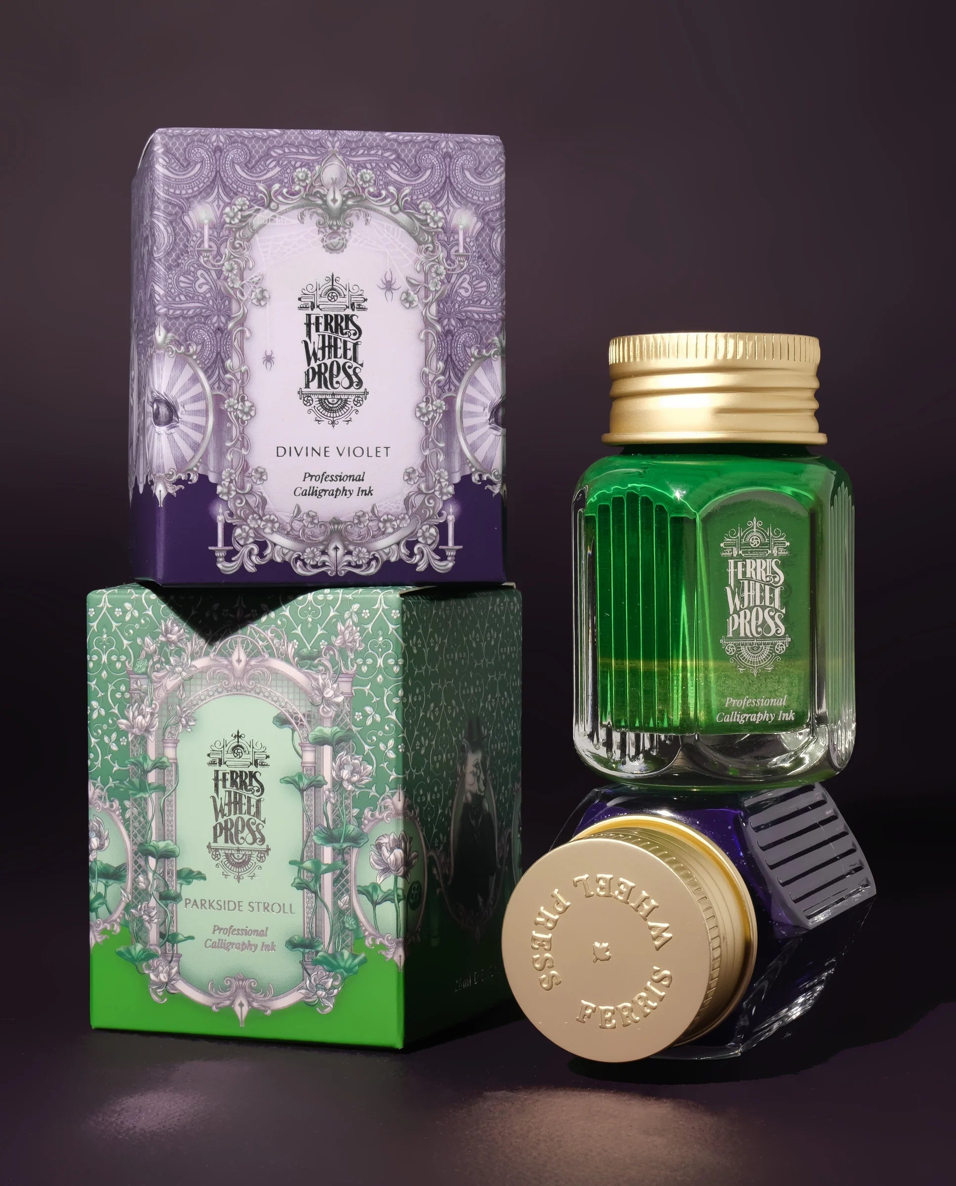 Flacon d'encre FERRIS WHEEL PRESS - Professional Calligraphy Ink - Divine Violet - 28 ml - 818351003591