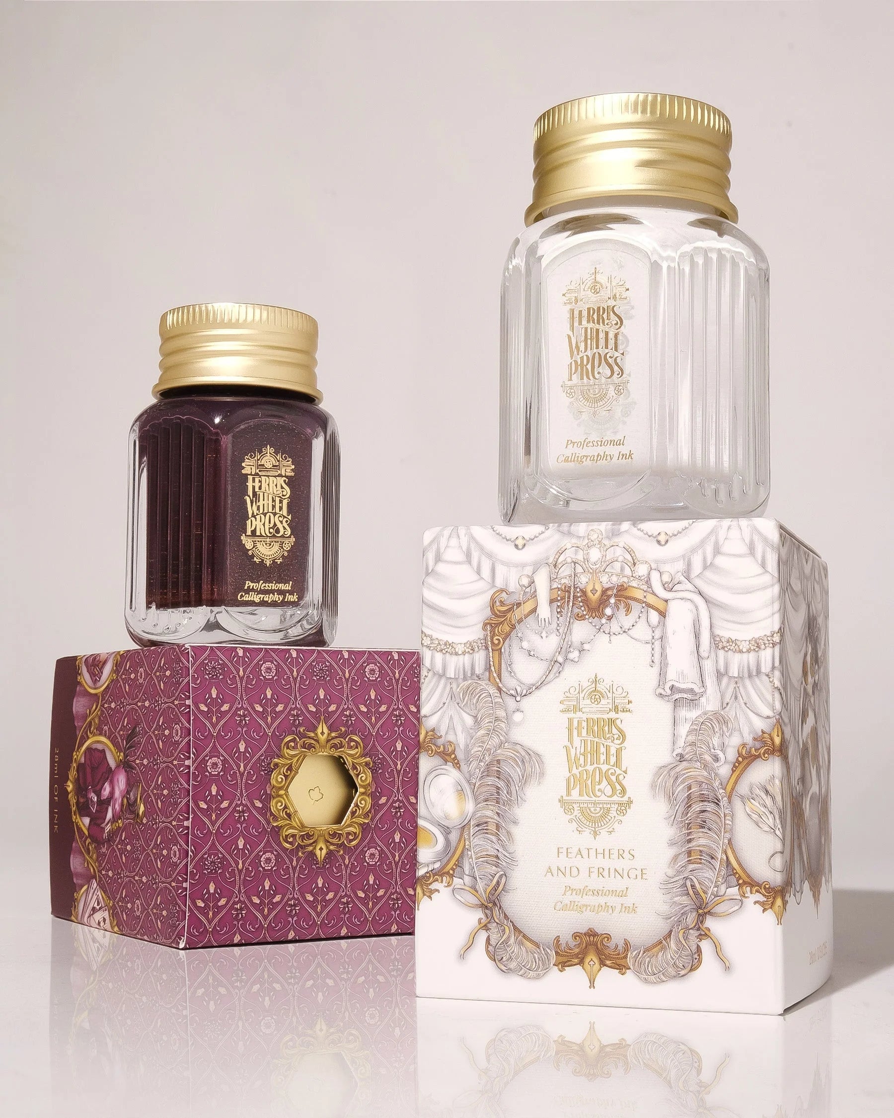 Flacon d'encre FERRIS WHEEL PRESS - Professional Calligraphy Ink - Feathers and Fringe (28ml) - 818351005489