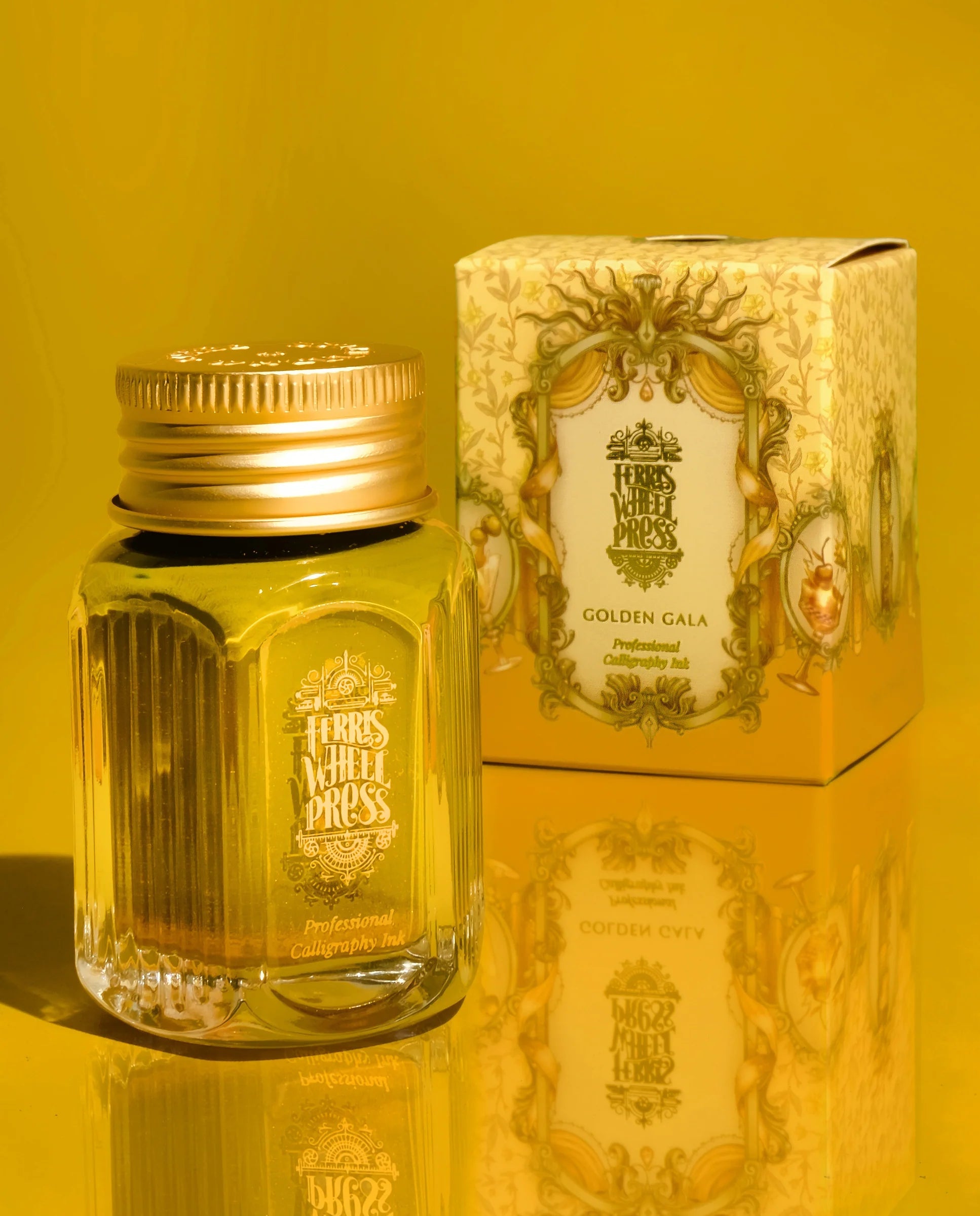Flacon d'encre FERRIS WHEEL PRESS - Professional Calligraphy Ink - Golden Gala - 28 ml - 818351002761