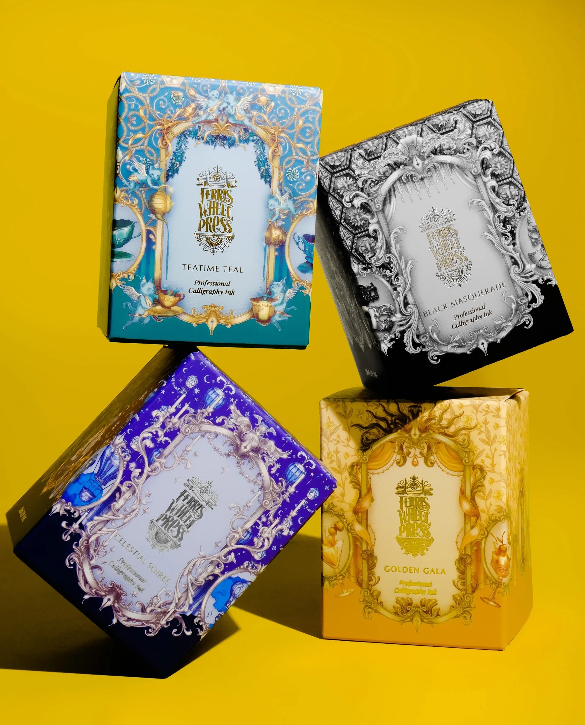 Flacon d'encre FERRIS WHEEL PRESS - Professional Calligraphy Ink - Golden Gala - 28 ml - 818351002761