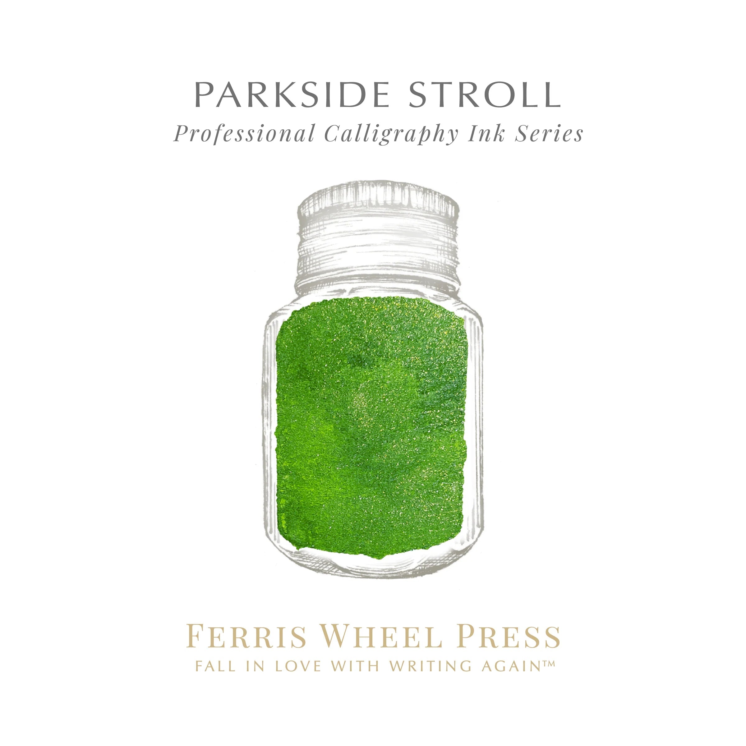 Flacon d'encre FERRIS WHEEL PRESS - Professional Calligraphy Ink - Parkside Stroll - 28 ml - 818351003553