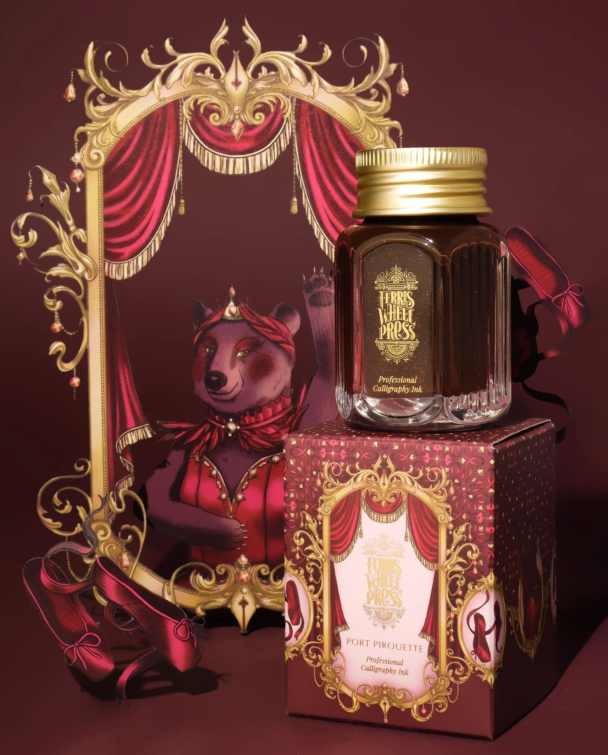 Flacon d'encre FERRIS WHEEL PRESS - Professional Calligraphy Ink - Port Pirouette - 28 ml -