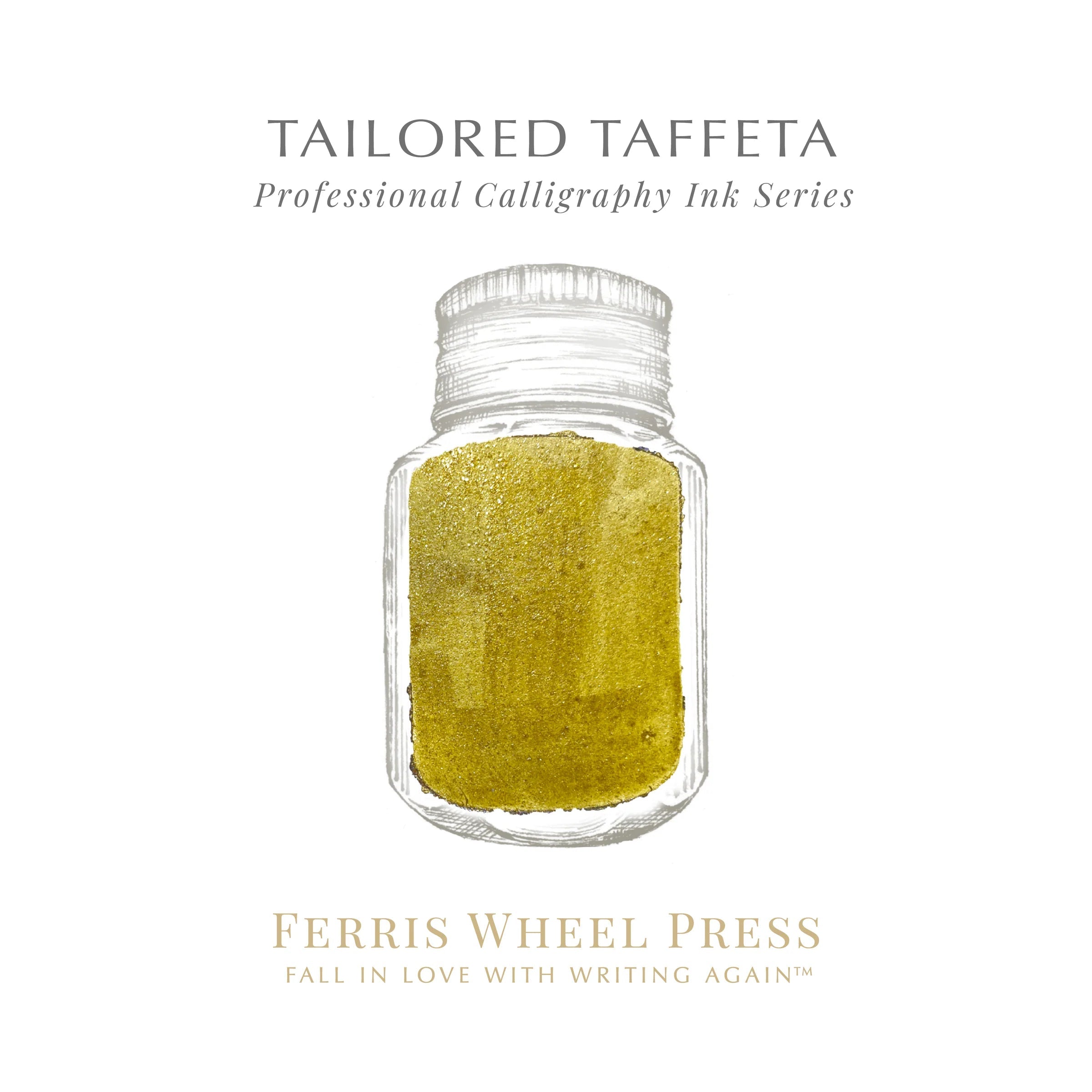 Flacon d'encre FERRIS WHEEL PRESS - Professional Calligraphy Ink - Tailored Taffeta (28ml) -