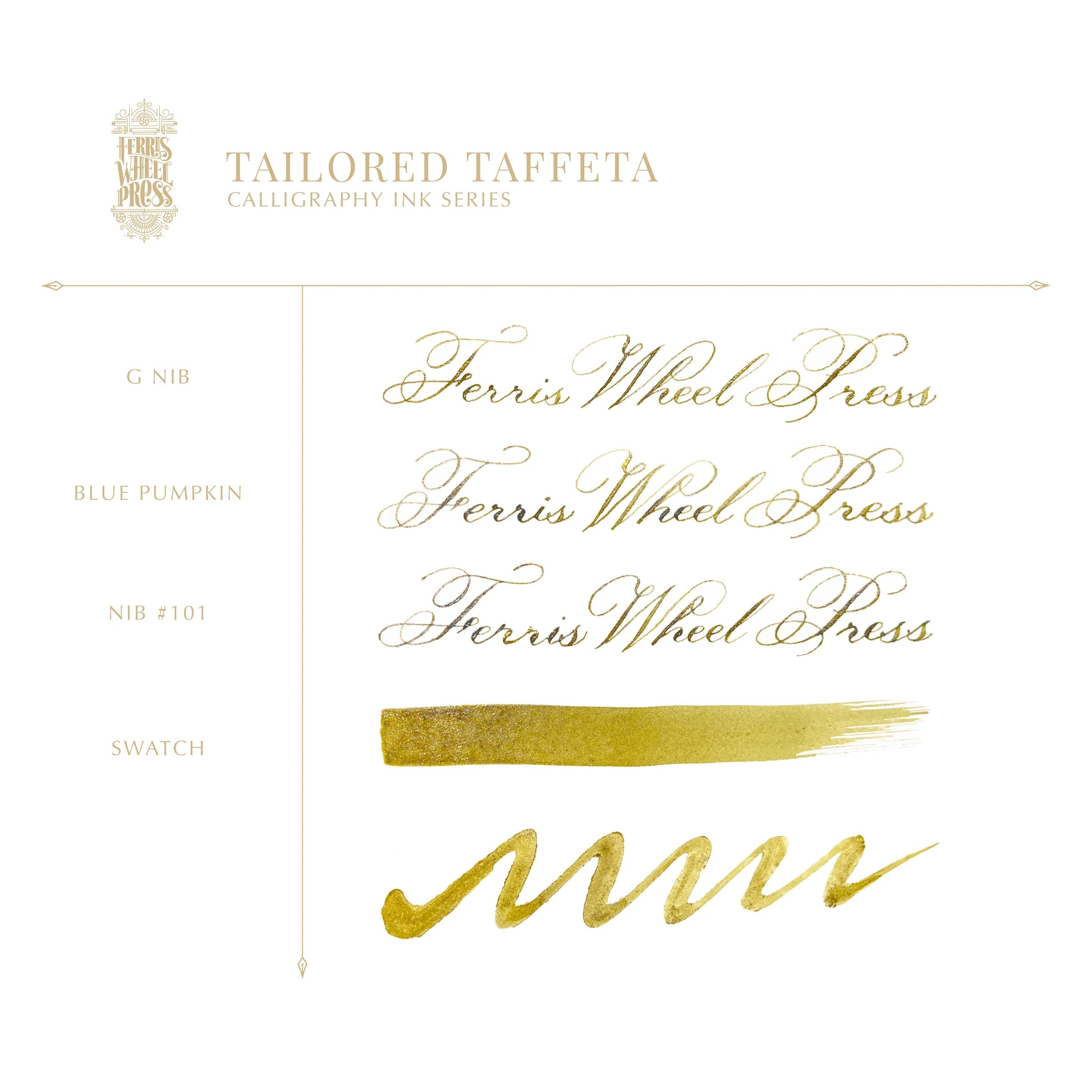 Flacon d'encre FERRIS WHEEL PRESS - Professional Calligraphy Ink - Tailored Taffeta (28ml) -
