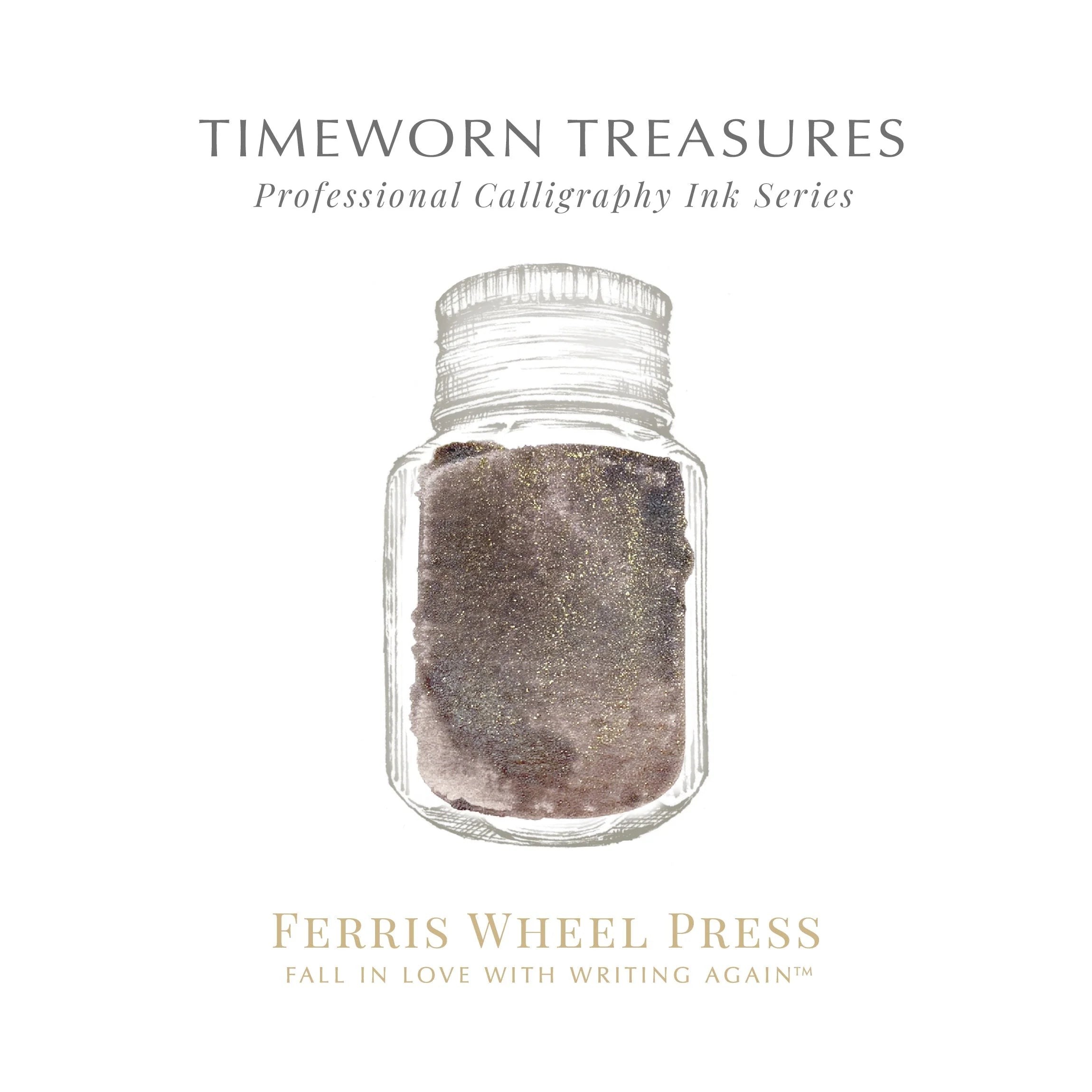 Flacon d'encre FERRIS WHEEL PRESS - Professional Calligraphy Ink - Timeworn Treasures (28ml) - 818351005700