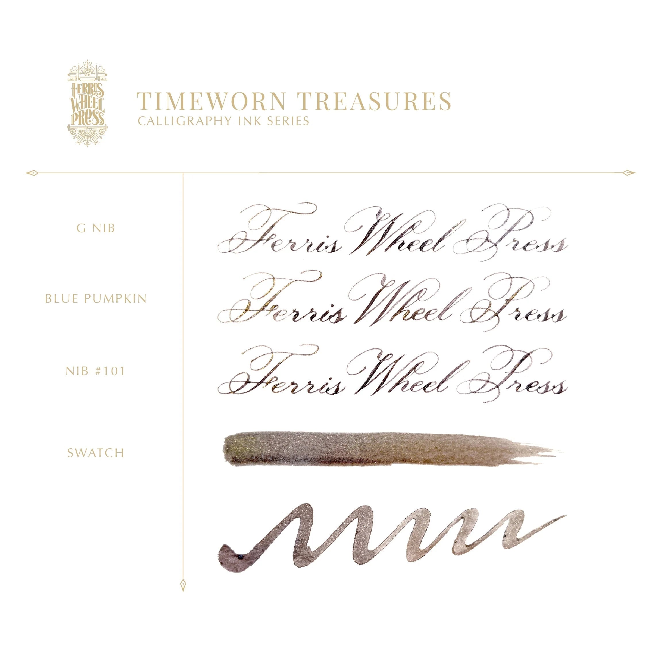 Flacon d'encre FERRIS WHEEL PRESS - Professional Calligraphy Ink - Timeworn Treasures (28ml) - 818351005700