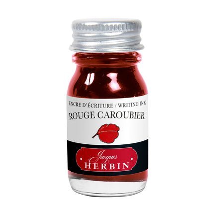 Flacon d'encre JACQUES HERBIN - Encre d'écriture - Rouge Caroubier (10ml) - 10 ml - 3188550115225