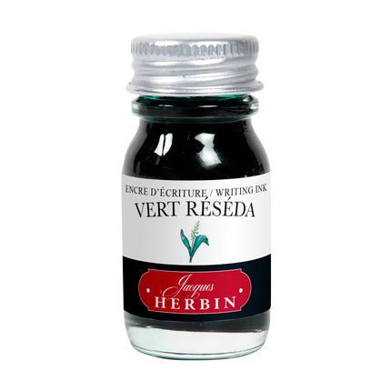 Flacon d'encre JACQUES HERBIN - Encre d'écriture - Vert Réséda (10ml) - 10 ml - 3188550115386