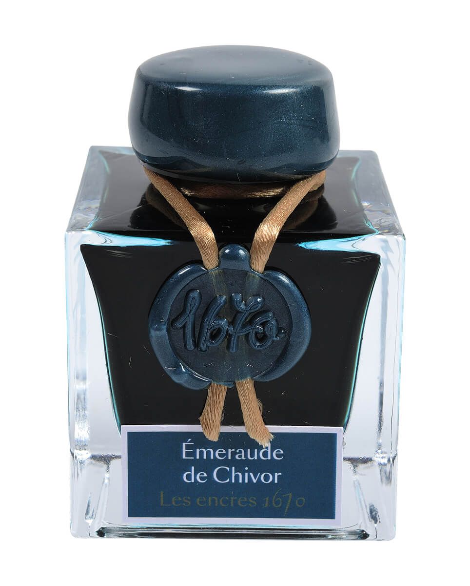 Flacon d'encre JACQUES HERBIN - Les Encres 1670 - Émeraude de Chivor - 50 ml - 3188555150351