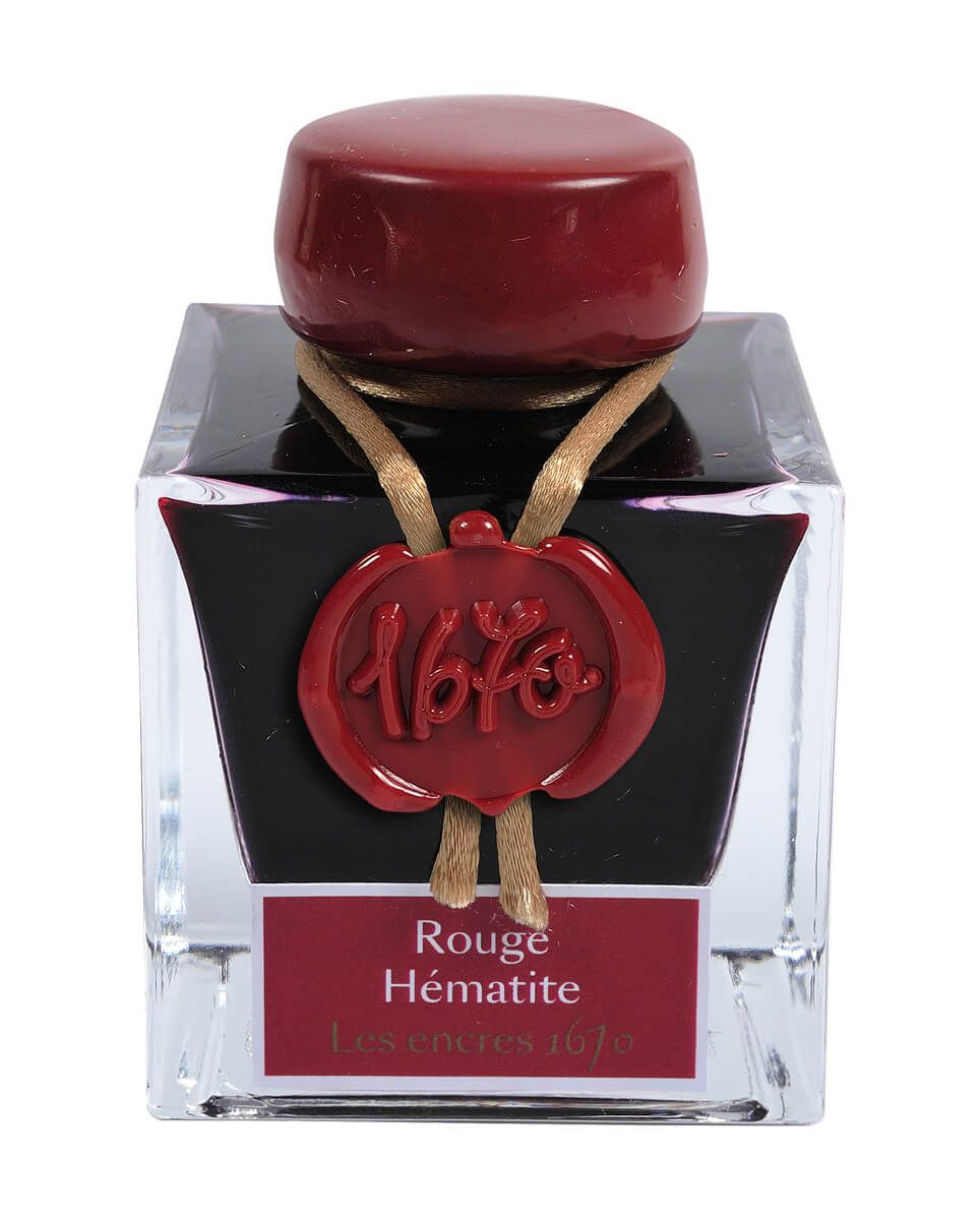 Flacon d'encre JACQUES HERBIN - Les Encres 1670 - Rouge Hématite - 50 ml - 3188555150269