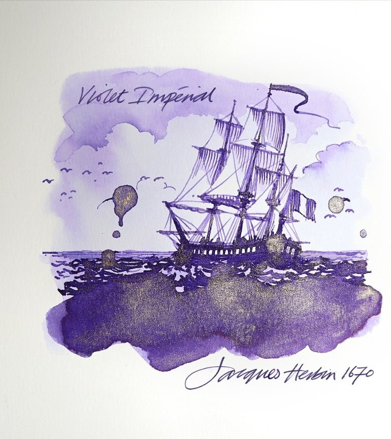Flacon d'encre JACQUES HERBIN - Les Encres 1670 - Violet Impérial - 50 ml - 3188555150764