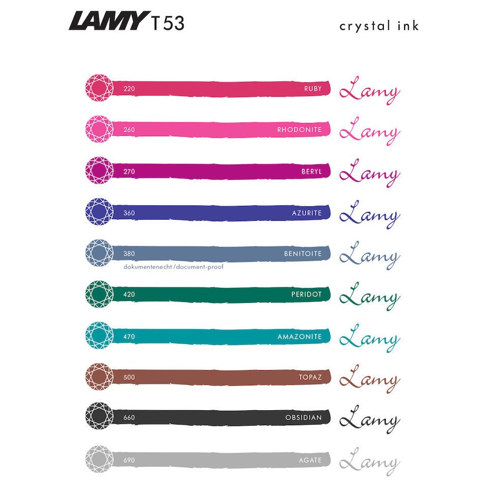 Flacon d'encre LAMY T53 Crystal Ink - Ruby - 30 ml - 4014519706779