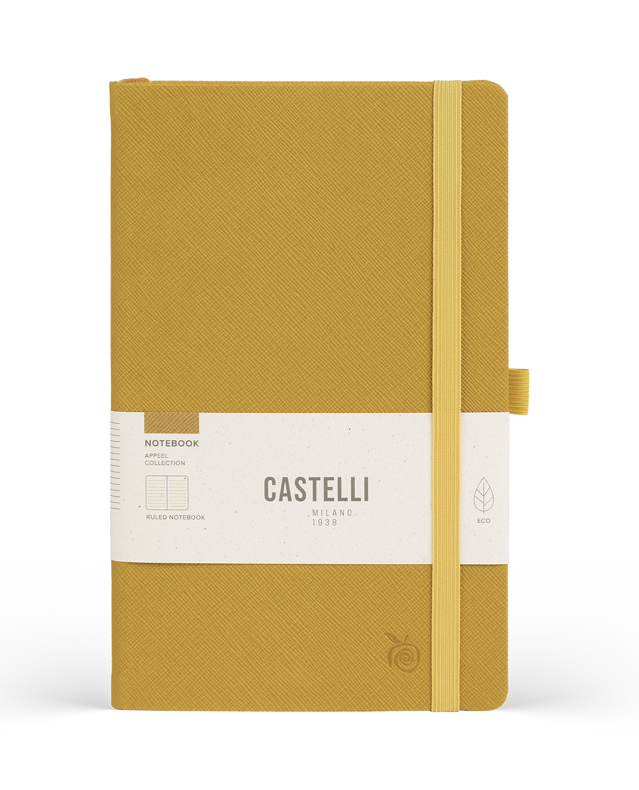 Carnet CASTELLI MILANO Appeel Classic - 19 x 25 cm - Hardcover - Ligné - Golden Delicious