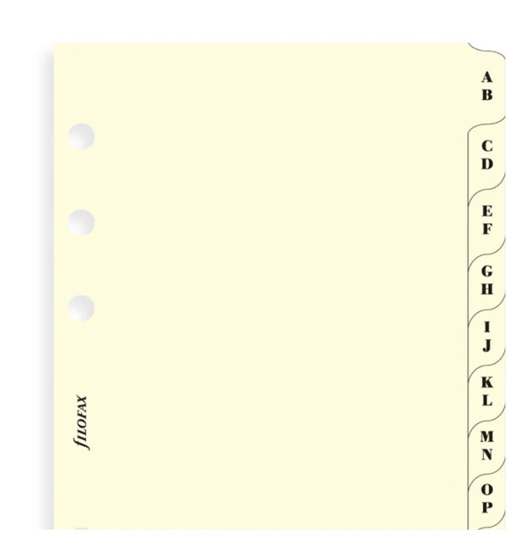 Index alphabétique FILOFAX - Cotton Cream - A5 - A5 - 5015142119140