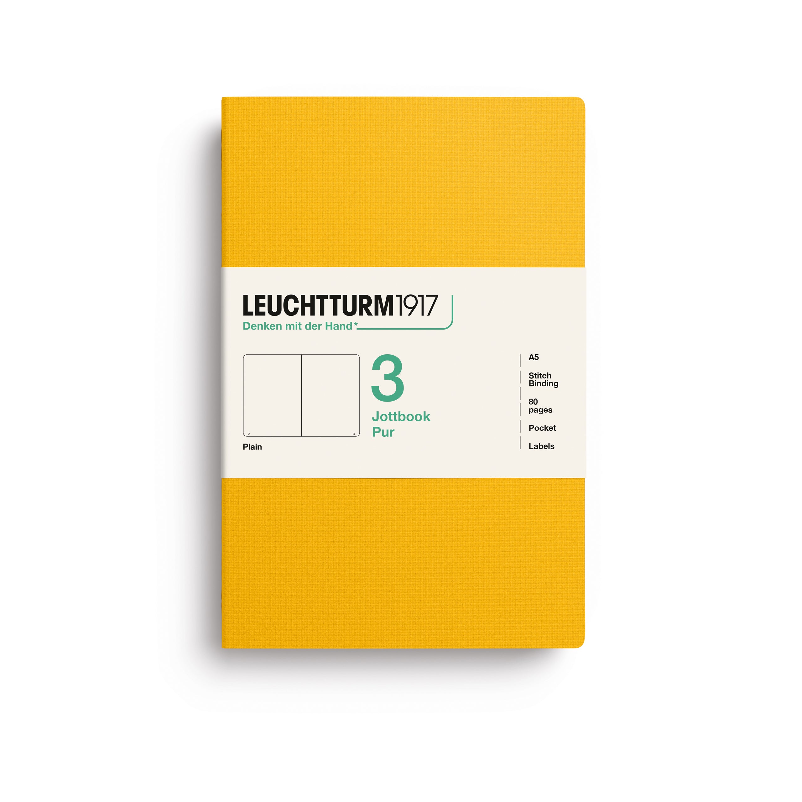 Carnet LEUCHTTURM1917 Jottbook Pur - A5 - Softcover - Uni - Sunflower