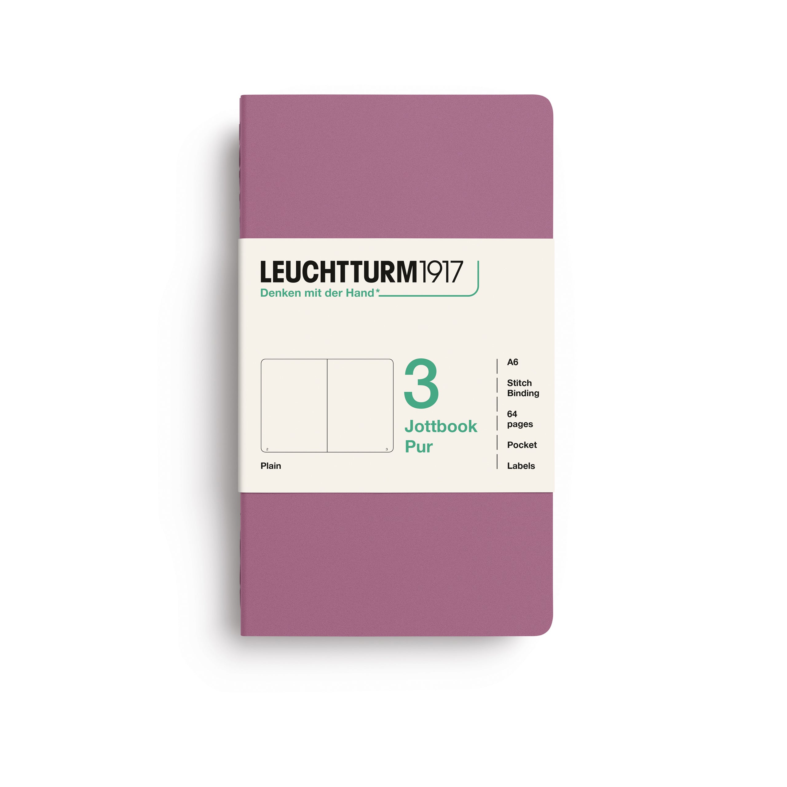 Carnet LEUCHTTURM1917 Jottbook Pur - A6 - Softcover - Uni - Dusty Rose