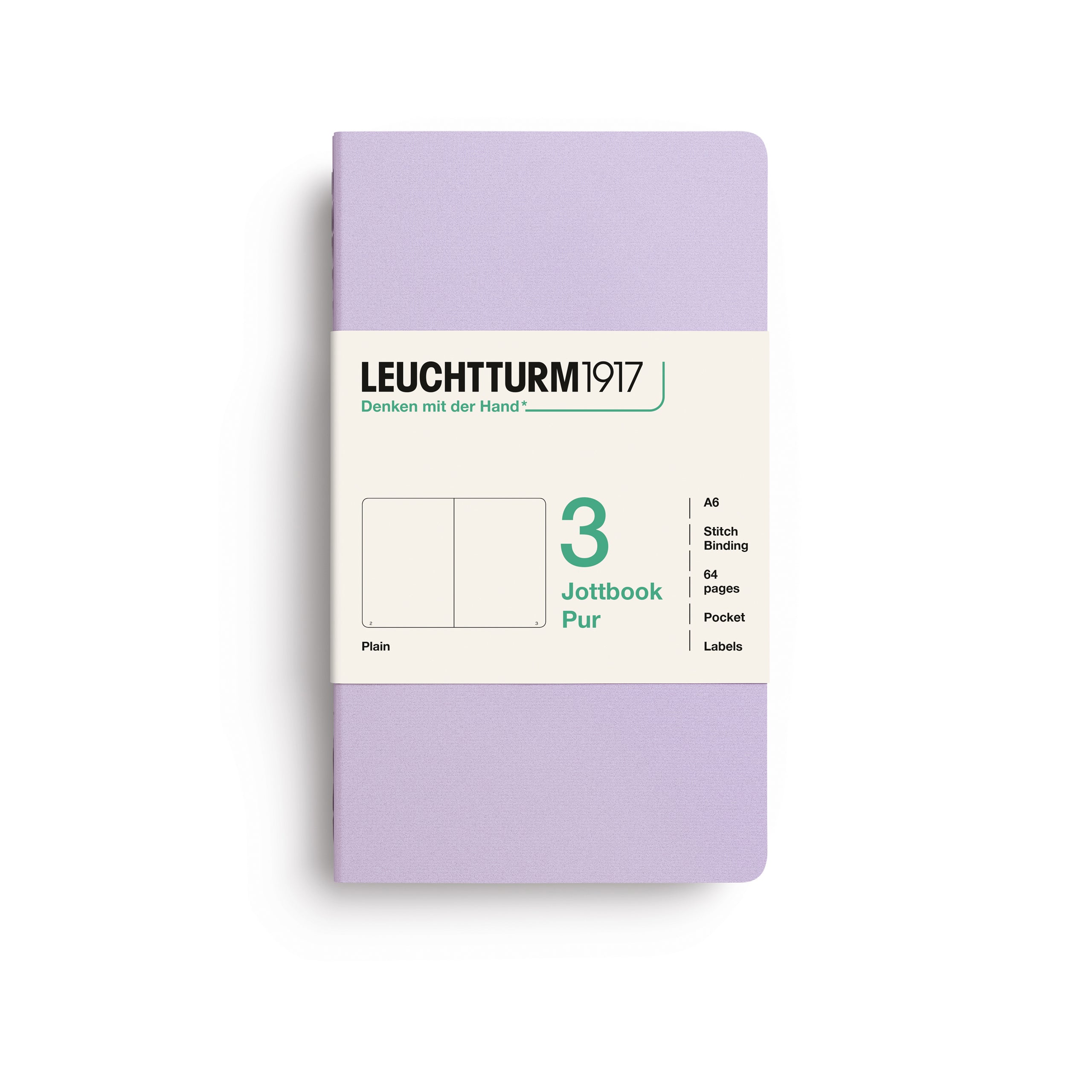 Carnet LEUCHTTURM1917 Jottbook Pur - A6 - Softcover - Uni - Lilac