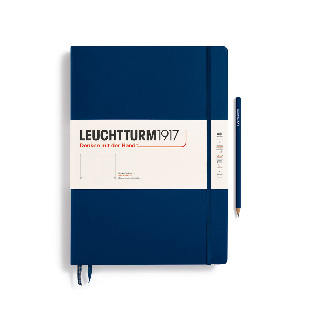 Leuchtturm1917 Carnet Classic Rigide Blanc A4+ / Blanc / Marine