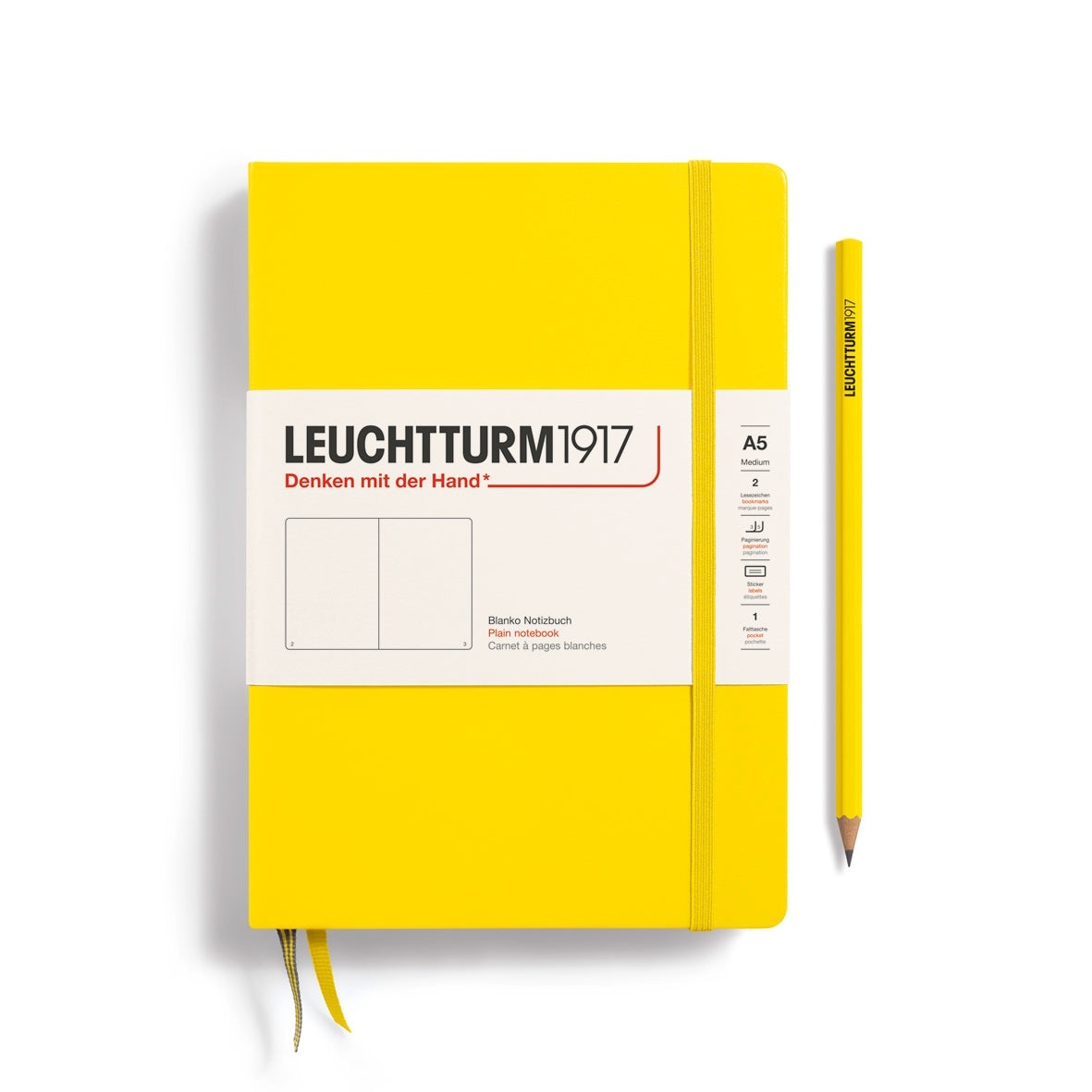 Leuchtturm1917 Carnet Classic Rigide Blanc A5 / Blanc / Lemon 4004117424885