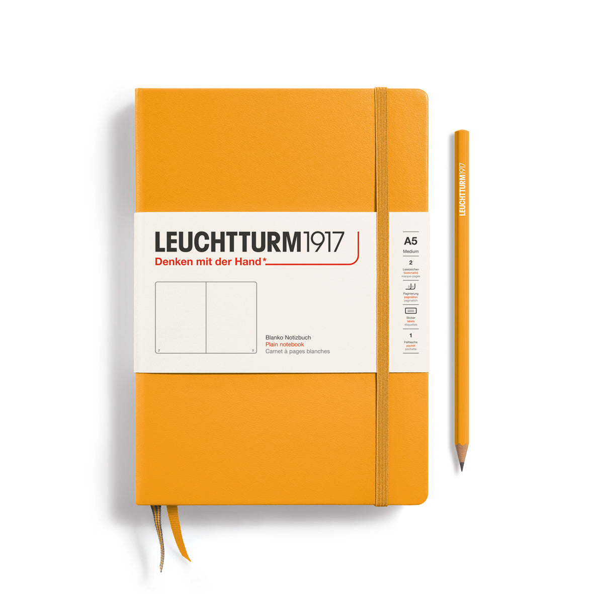 Leuchtturm1917 Carnet Classic Rigide Blanc A5 / Blanc / Rising Sun 4004117587962