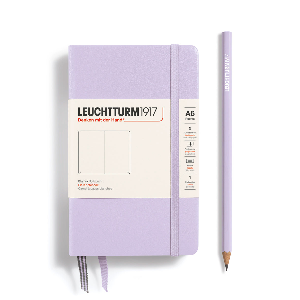 Leuchtturm1917 Carnet Classic Rigide Blanc A6 / Blanc / Lilac 4004117632693
