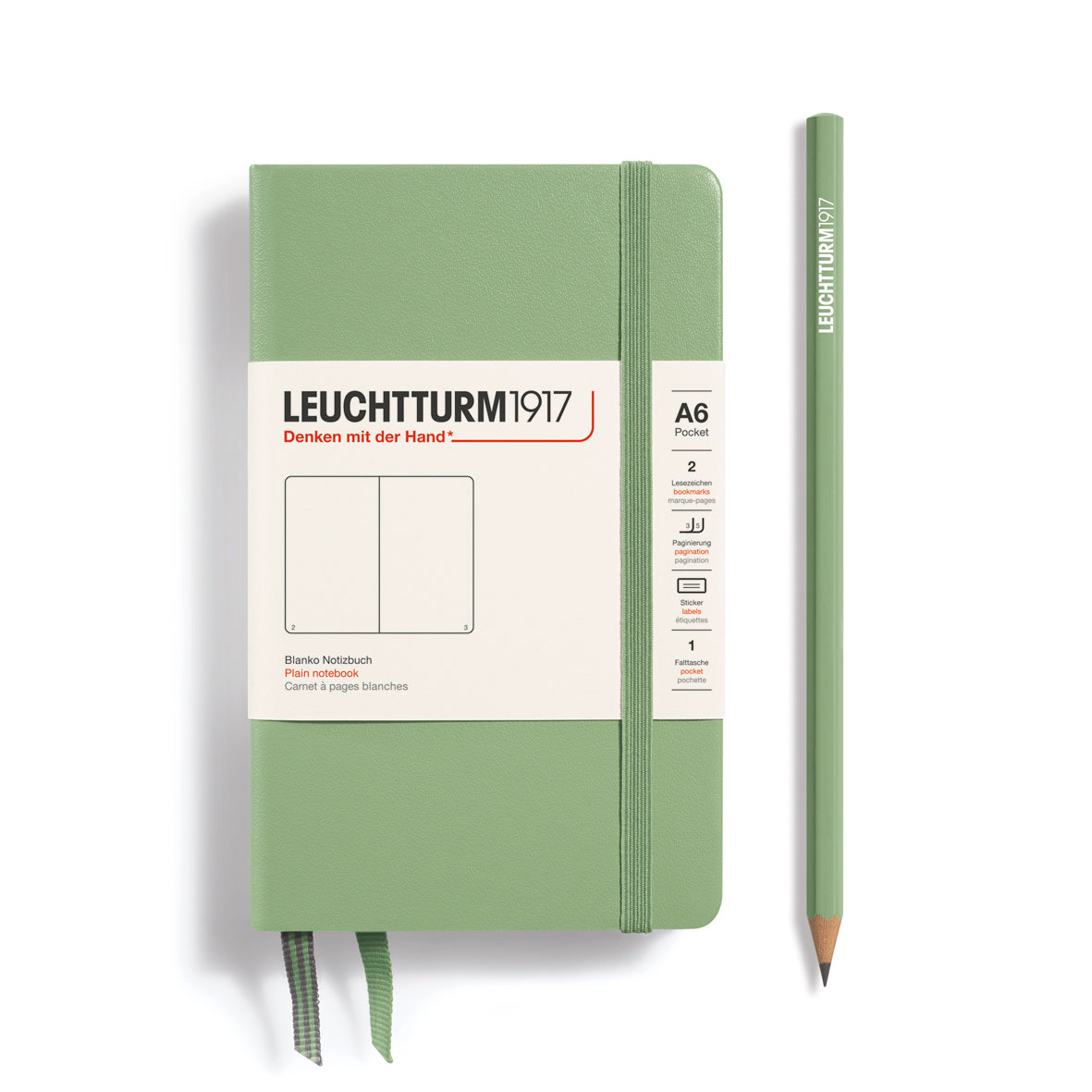 Leuchtturm1917 Carnet Classic Rigide Blanc A6 / Blanc / Sage 4004117593451