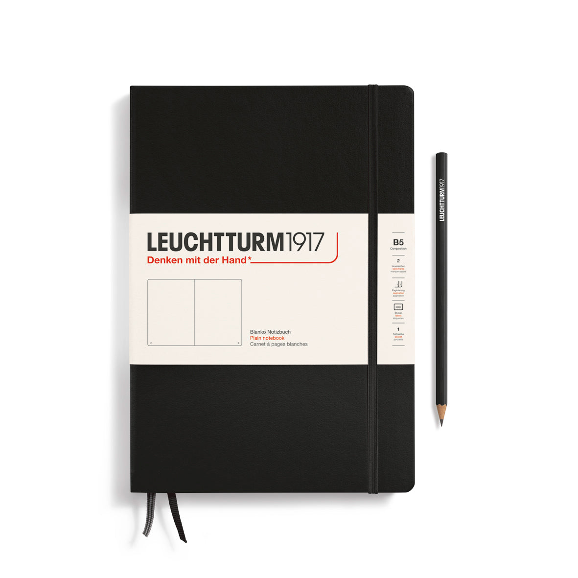 Leuchtturm1917 Carnet Classic Rigide Blanc B5 / Blanc / Black 4004117616167