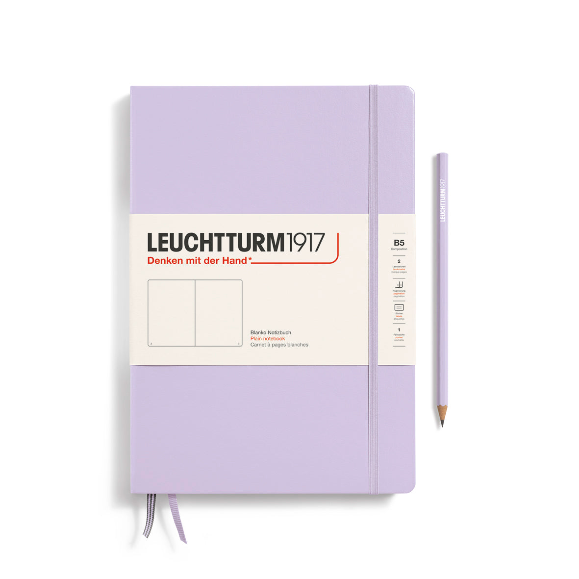 Leuchtturm1917 Carnet Classic Rigide Blanc B5 / Blanc / Lilac