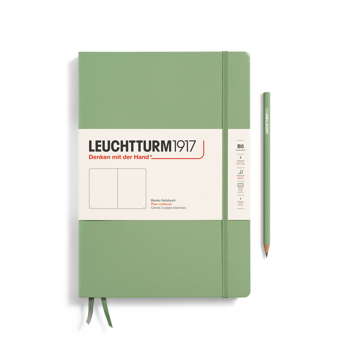 Leuchtturm1917 Carnet Classic Rigide Blanc B5 / Blanc / Sage 17420224
