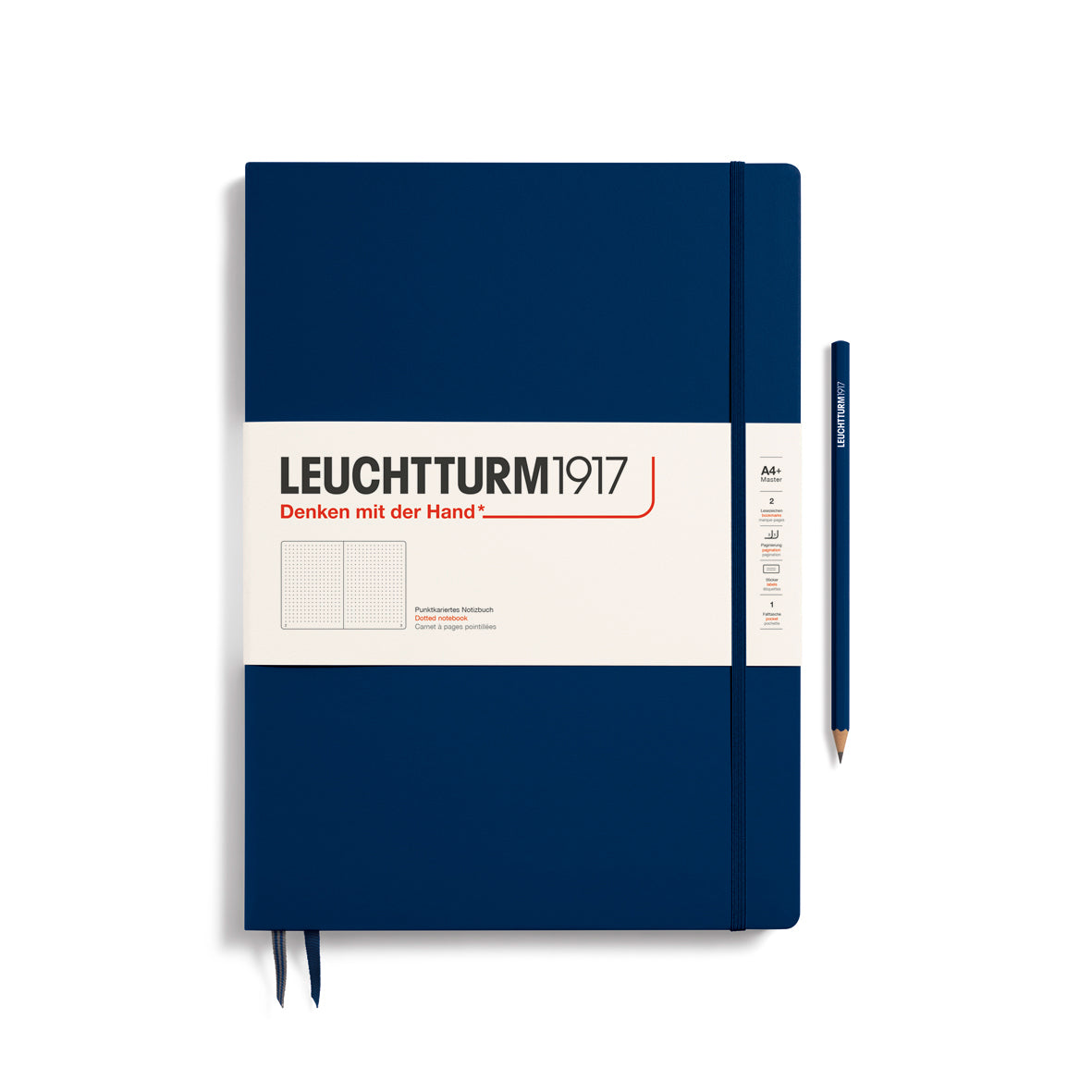 Leuchtturm1917 Carnet Classic Rigide Pointillé A4+ Slim / Pointillé / Marine