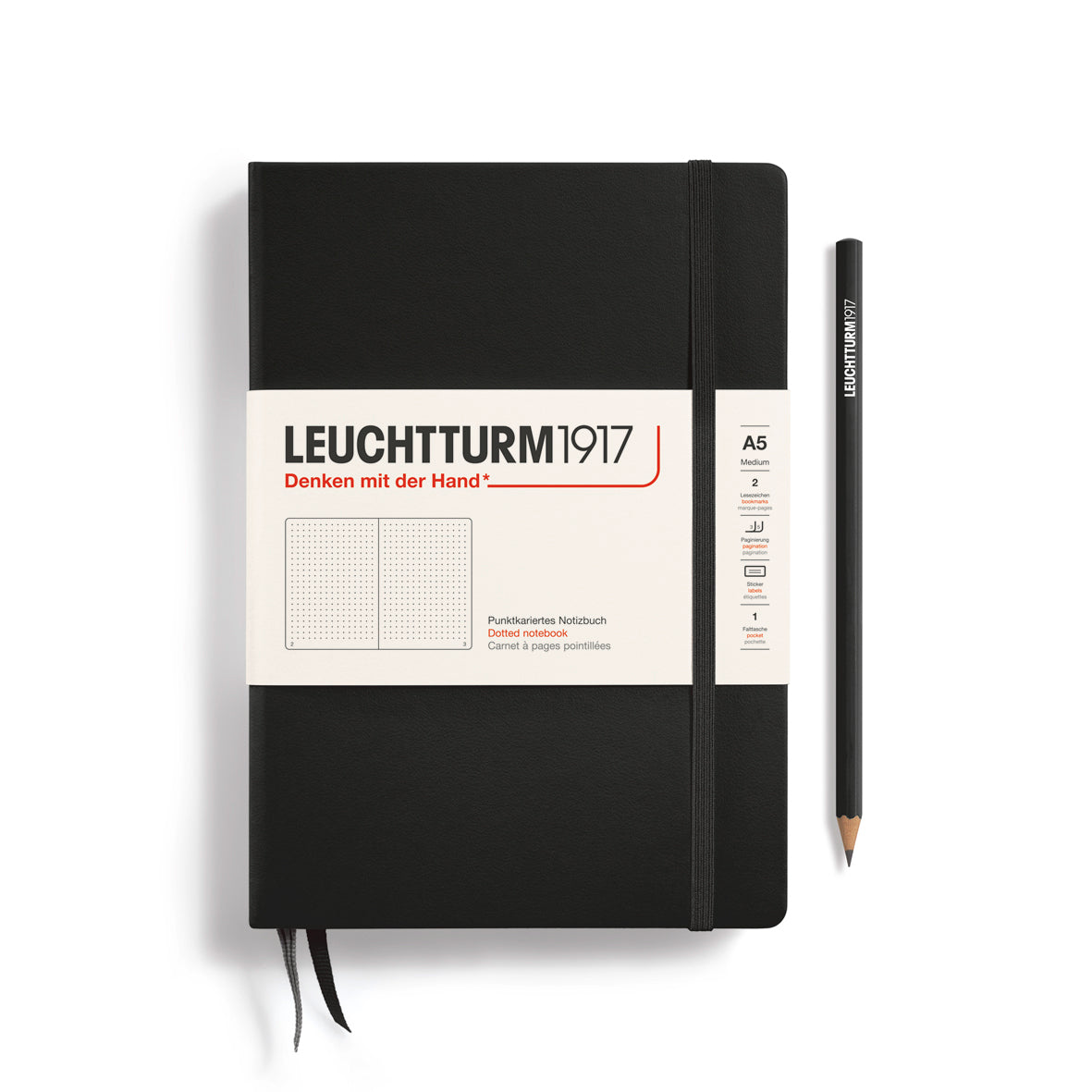 Leuchtturm1917 Carnet Classic Rigide Pointillé A5 / Pointillé / Black