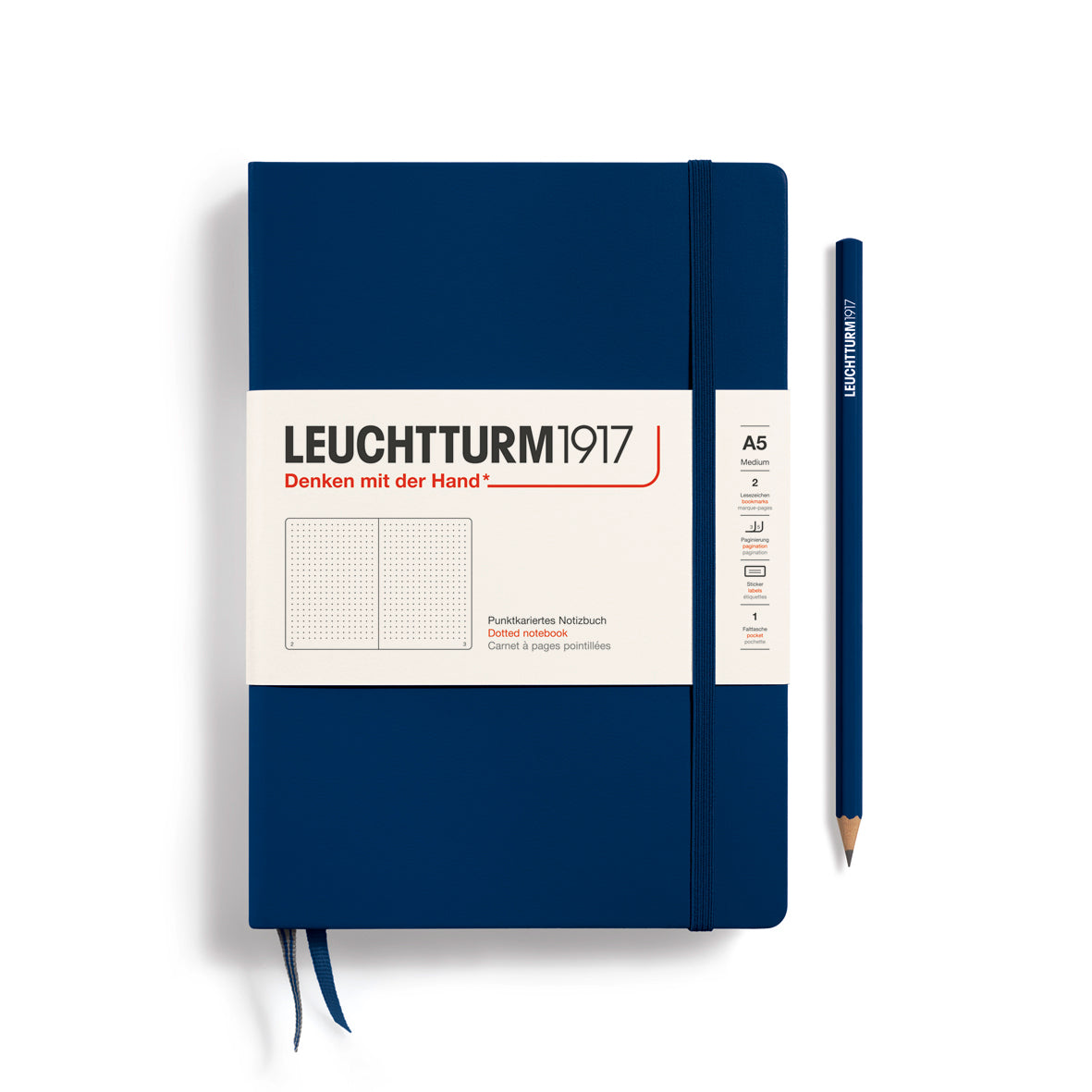 Leuchtturm1917 Carnet Classic Rigide Pointillé A5 / Pointillé / Marine