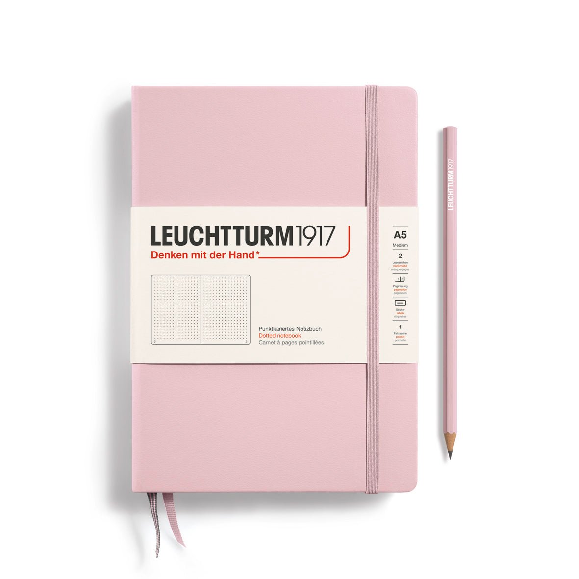 Leuchtturm1917 Carnet Classic Rigide Pointillé A5 / Pointillé / Powder