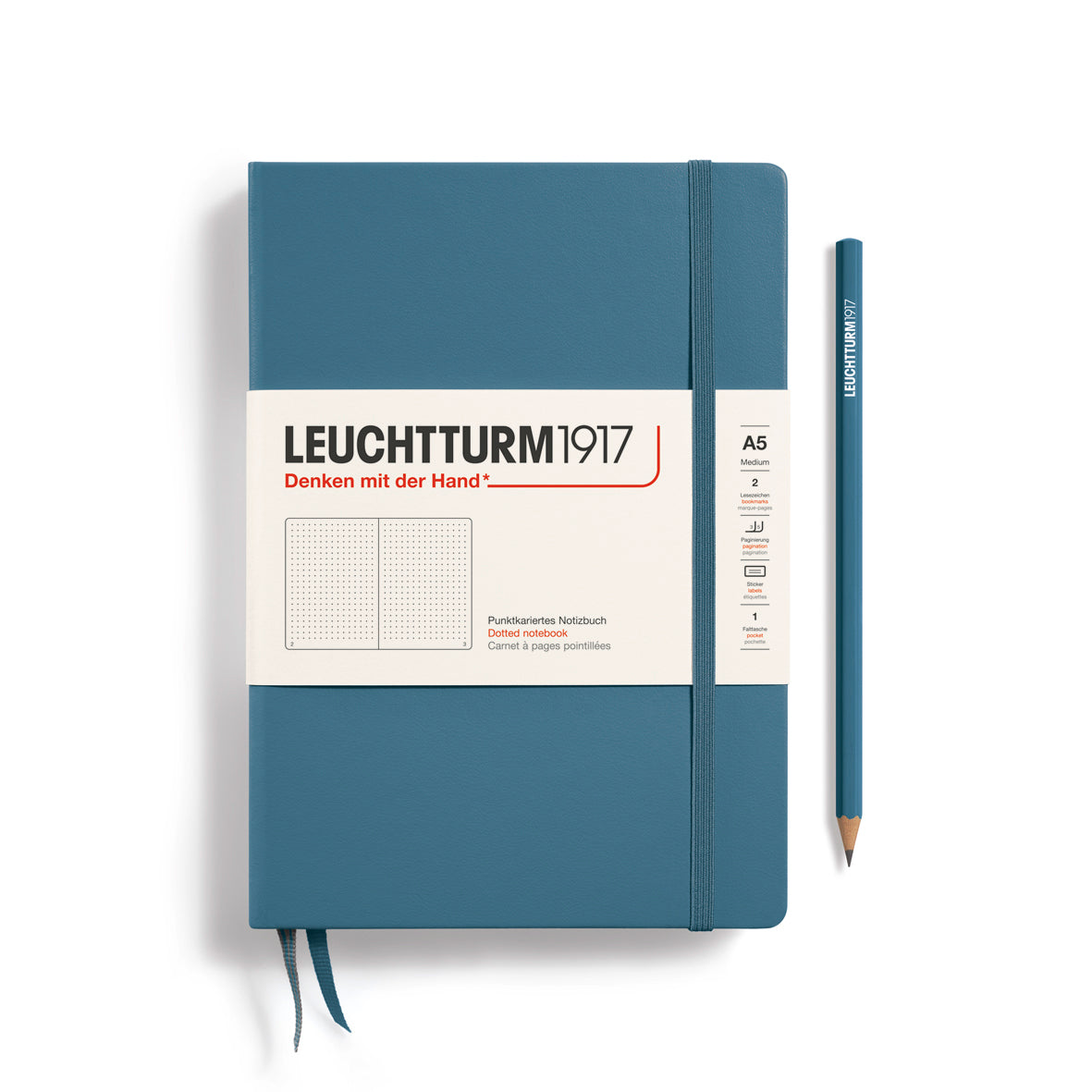 Leuchtturm1917 Carnet Classic Rigide Pointillé A5 / Pointillé / Stone Blue