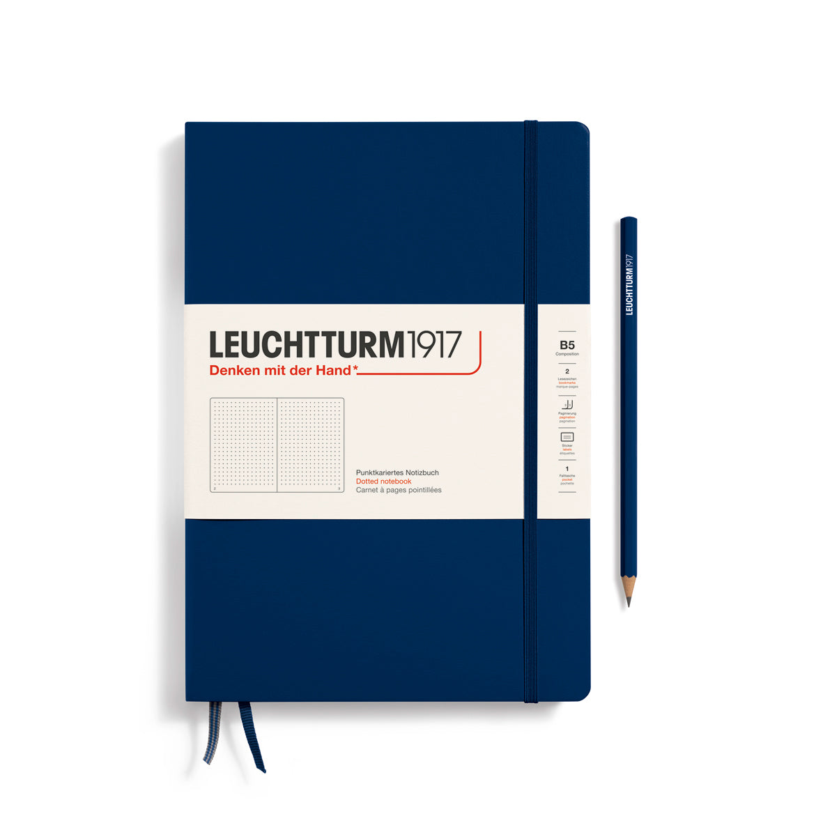 Leuchtturm1917 Carnet Classic Rigide Pointillé B5 / Pointillé / Marine