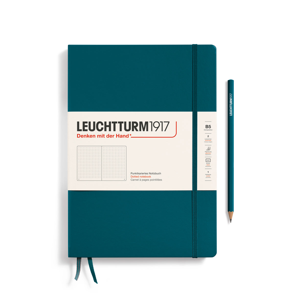 Leuchtturm1917 Carnet Classic Rigide Pointillé B5 / Pointillé / Pacific Green