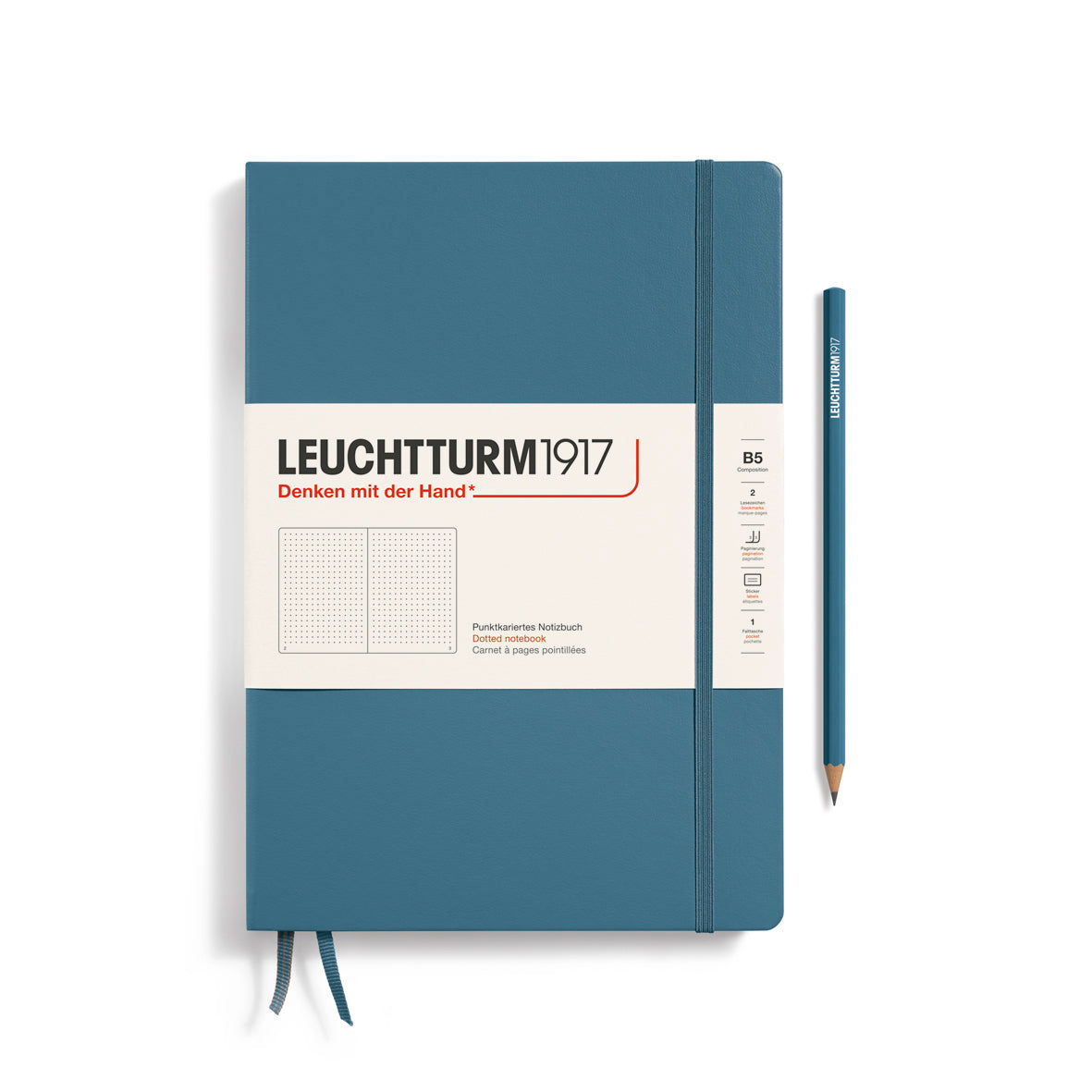 Leuchtturm1917 Carnet Classic Rigide Pointillé B5 / Pointillé / Stone Blue