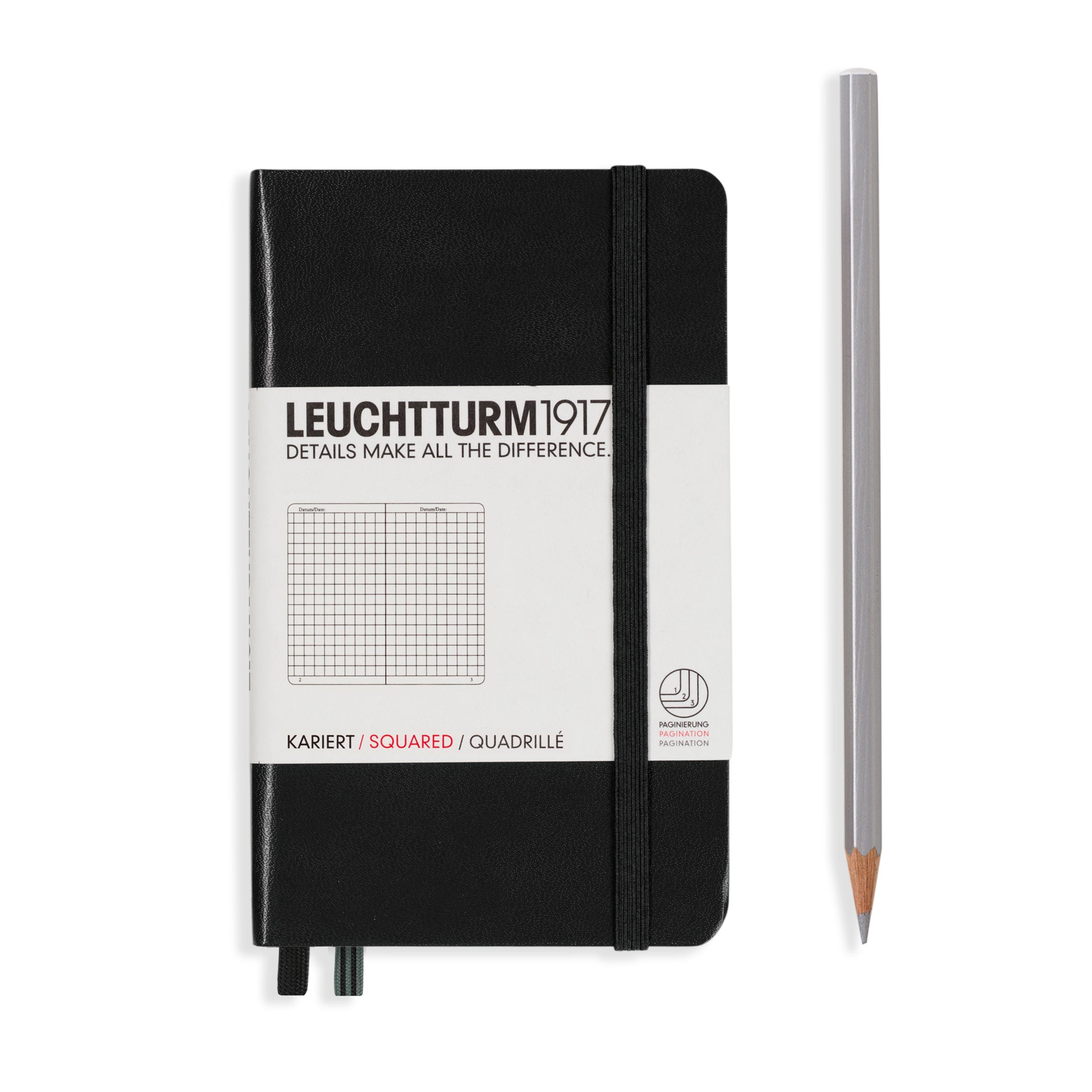 Leuchtturm1917 Carnet Classic Rigide Quadrillé A6 / Quadrillé / Black 4004117258411