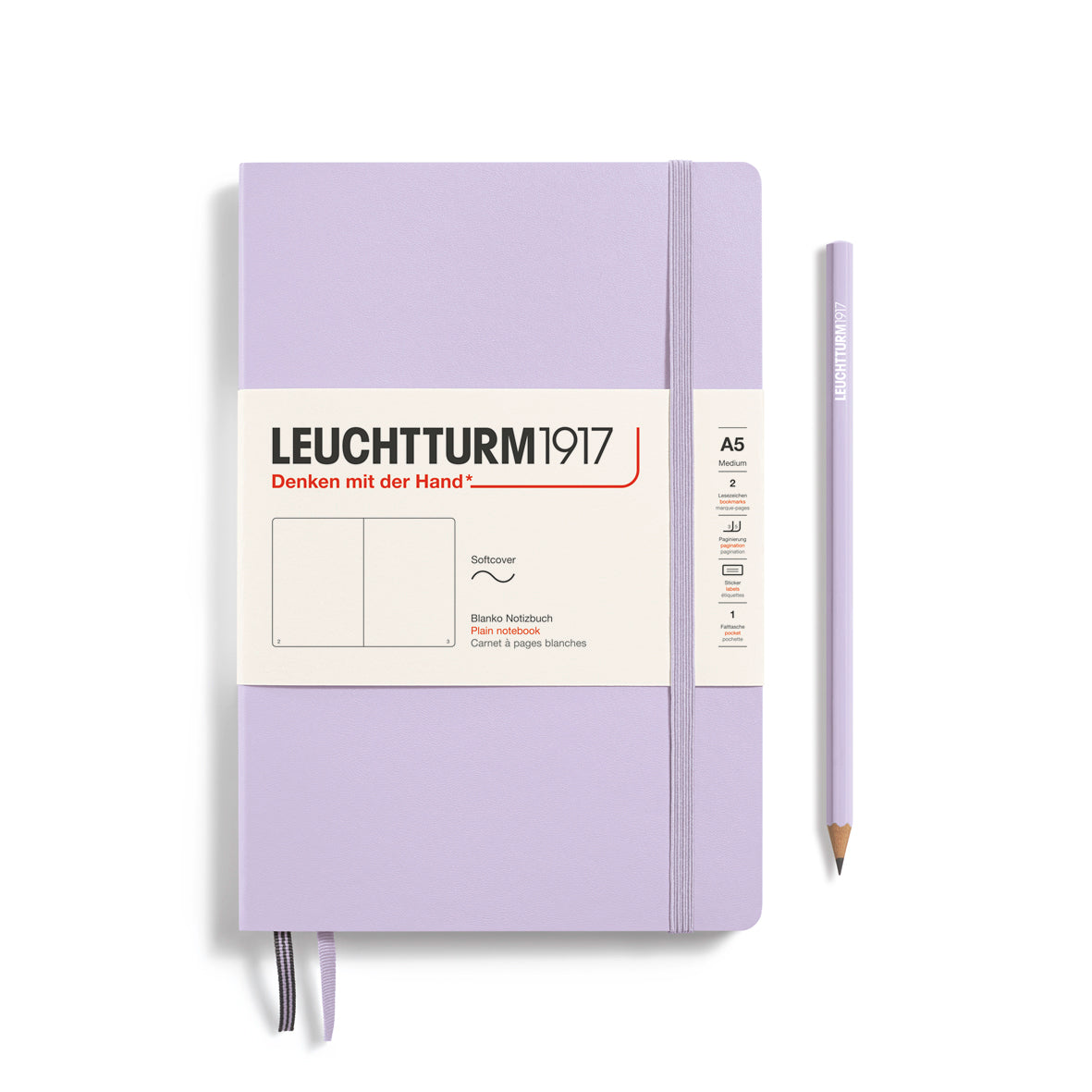Leuchtturm1917 Carnet Classic Souple Blanc A5 / Blanc / Lilac 4004117609442