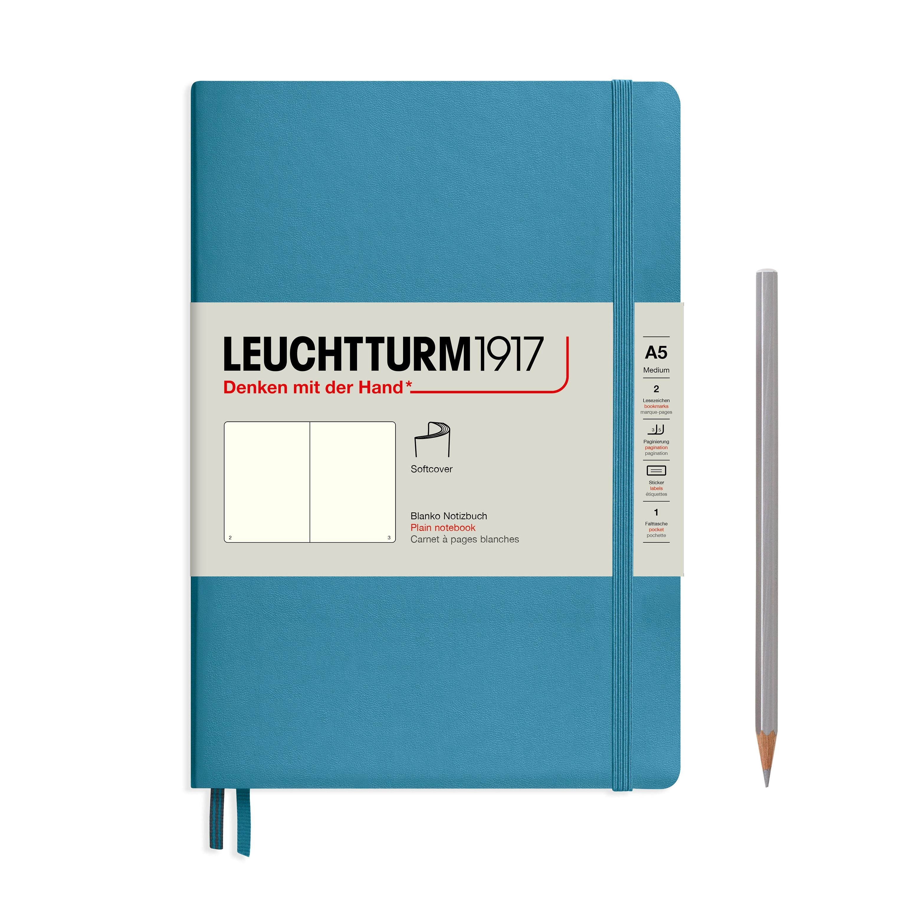 Leuchtturm1917 Carnet Classic Souple Blanc A5 / Blanc / Nordic Blue
