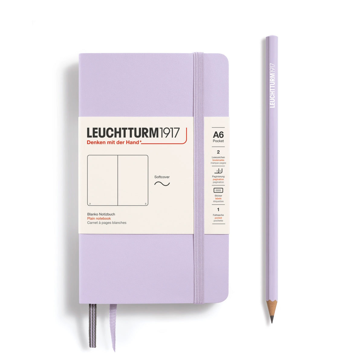 Leuchtturm1917 Carnet Classic Souple Blanc A6 / Blanc / Lilac 4004117632822