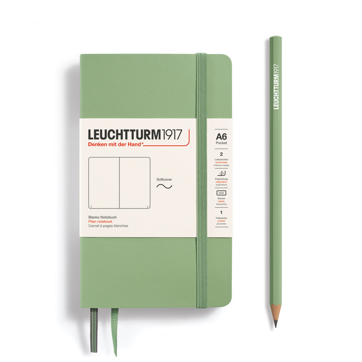 Leuchtturm1917 Carnet Classic Souple Blanc A6 / Blanc / Sage