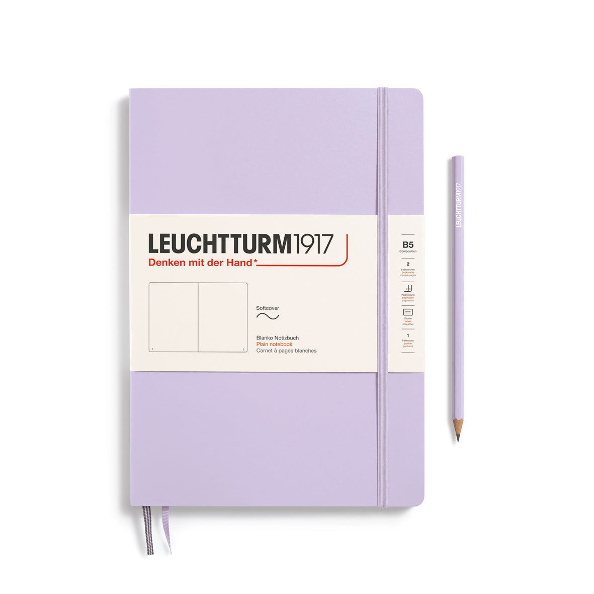 Leuchtturm1917 Carnet Classic Souple Blanc B5 / Blanc / Lilac 4004117632761