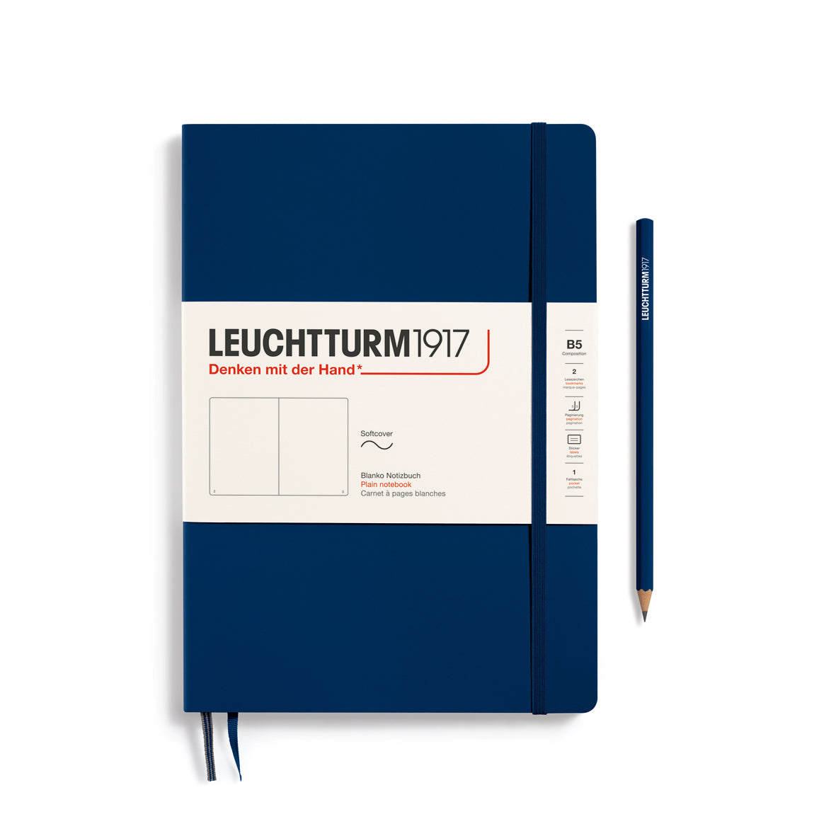 Leuchtturm1917 Carnet Classic Souple Blanc B5 / Blanc / Marine 4004117468322