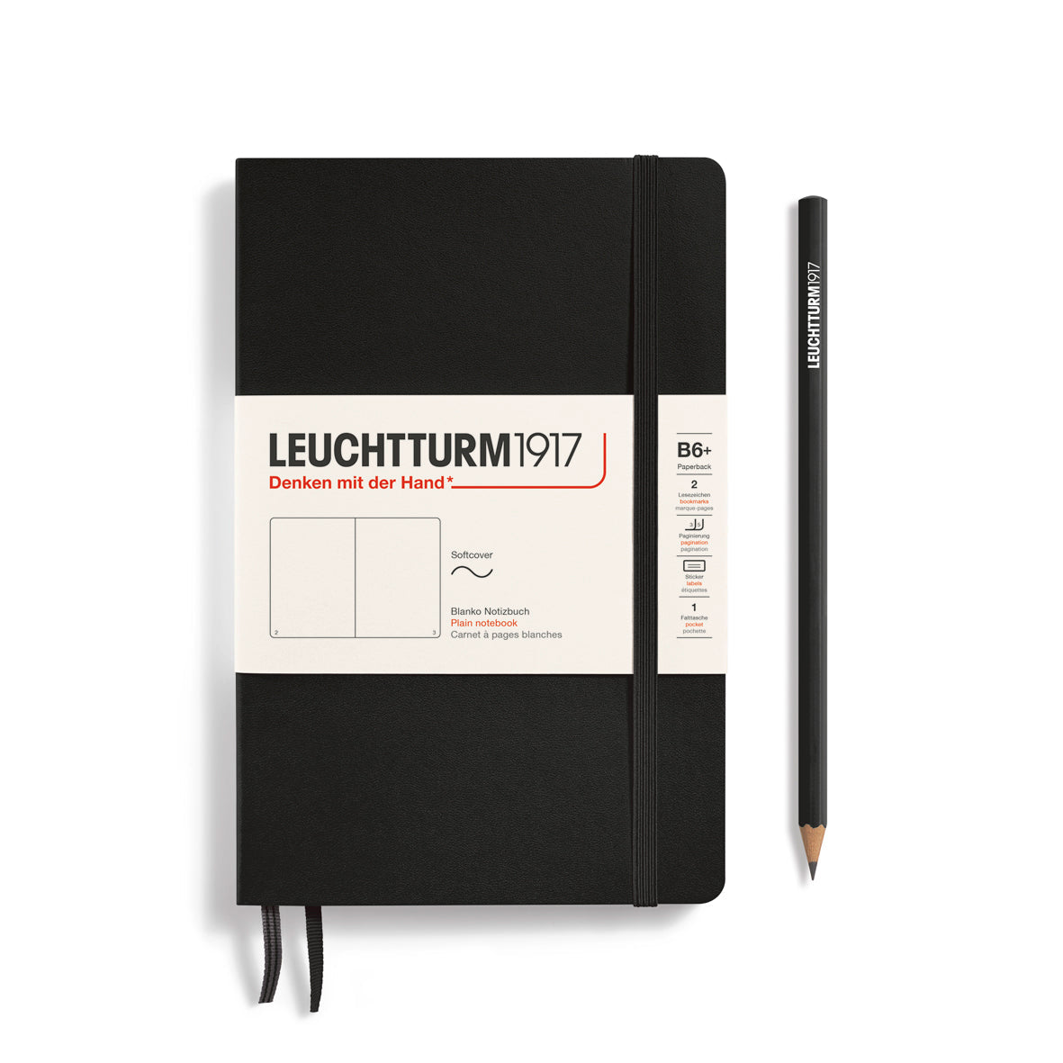 Leuchtturm1917 Carnet Classic Souple Blanc B6+ / Blanc / Black 4004117538582