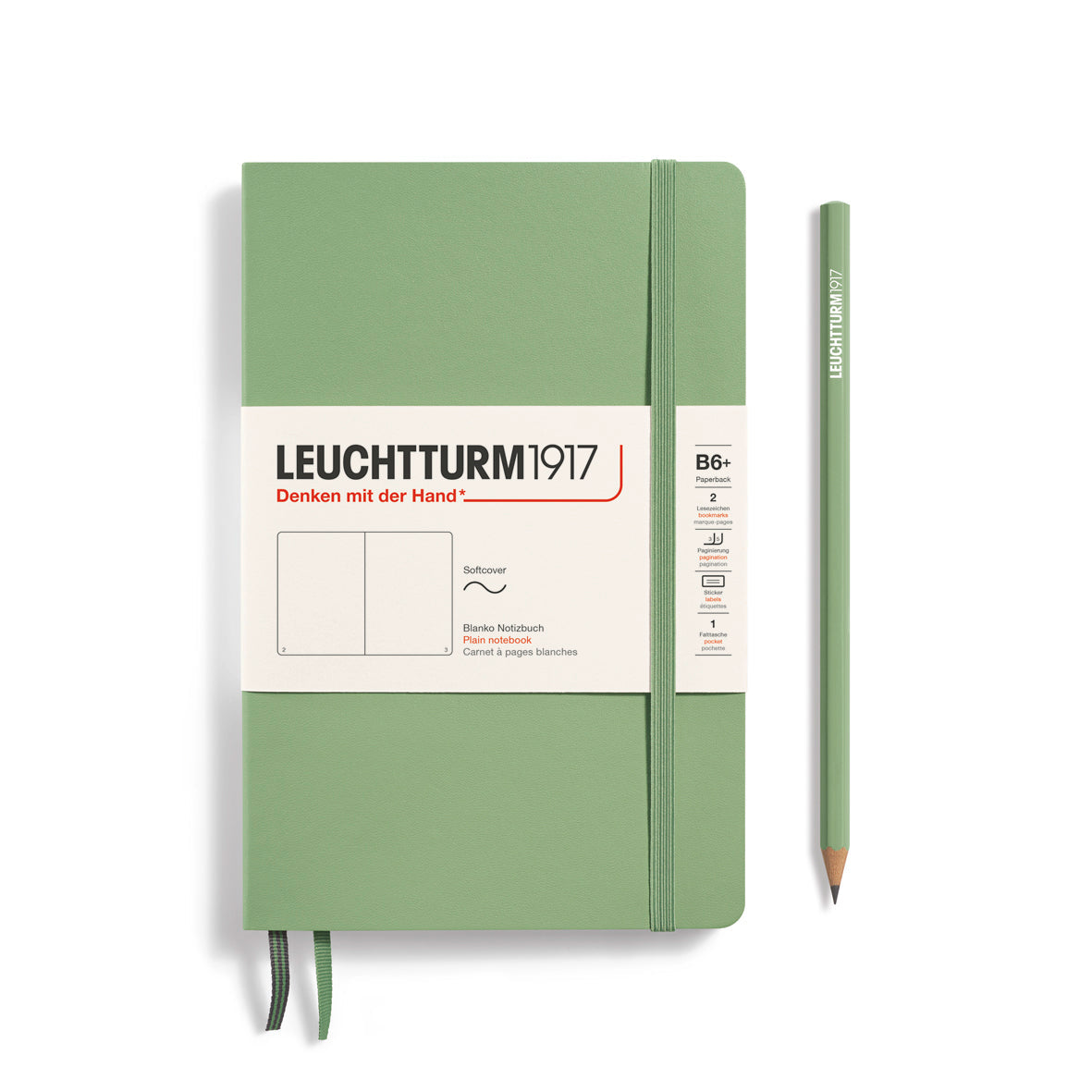 Leuchtturm1917 Carnet Classic Souple Blanc B6+ / Blanc / Sage 4004117593376