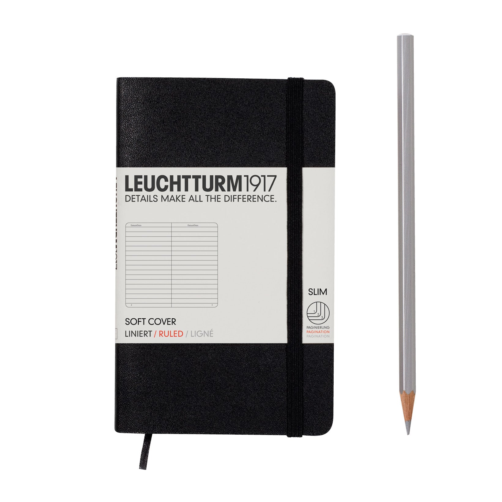 Leuchtturm1917 Carnet Classic Souple Ligné A6 / Ligné / Black 4004117328237